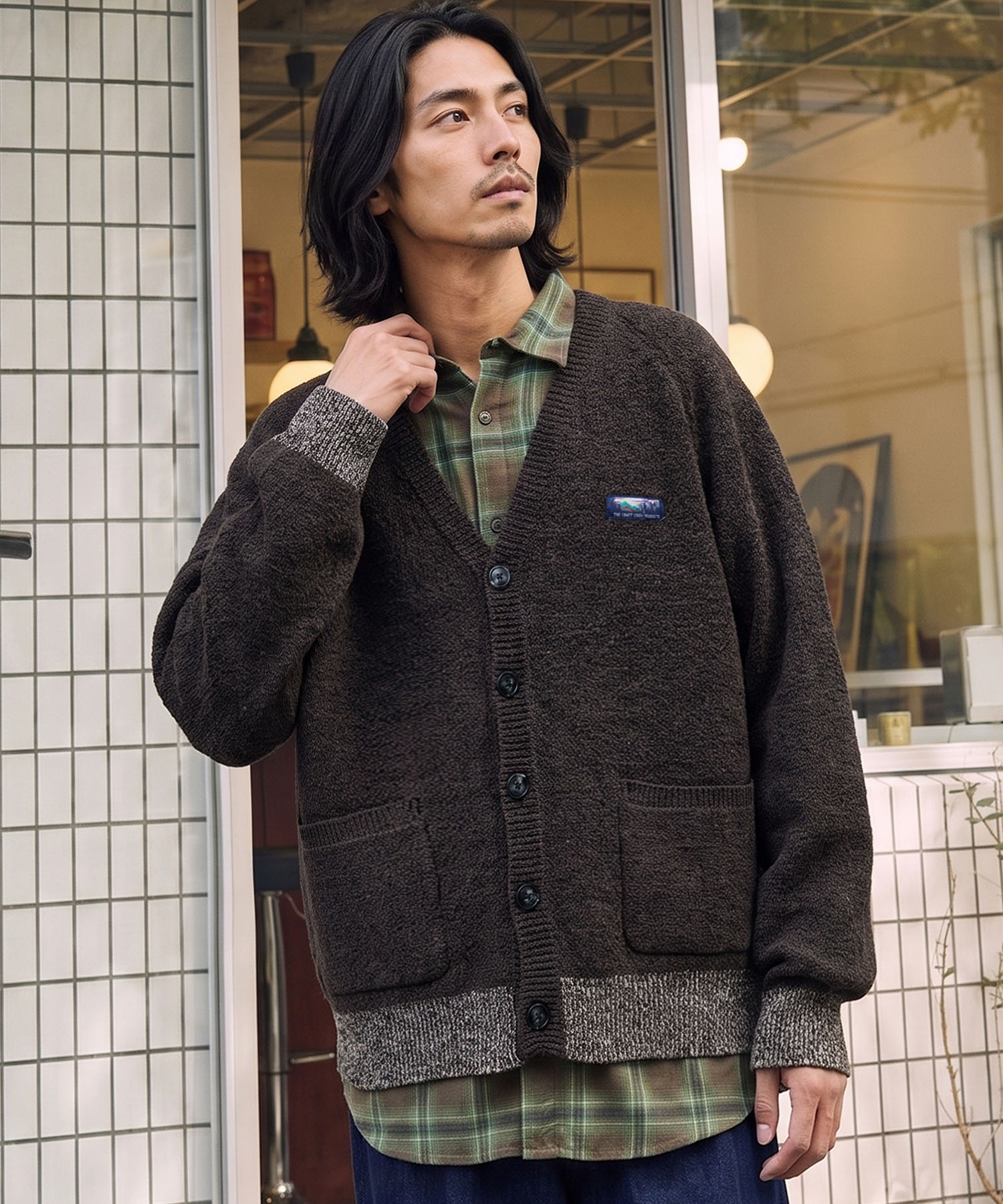MULTI FUNCTIONALシリーズ】配色モールヤーン ワイドシルエット
