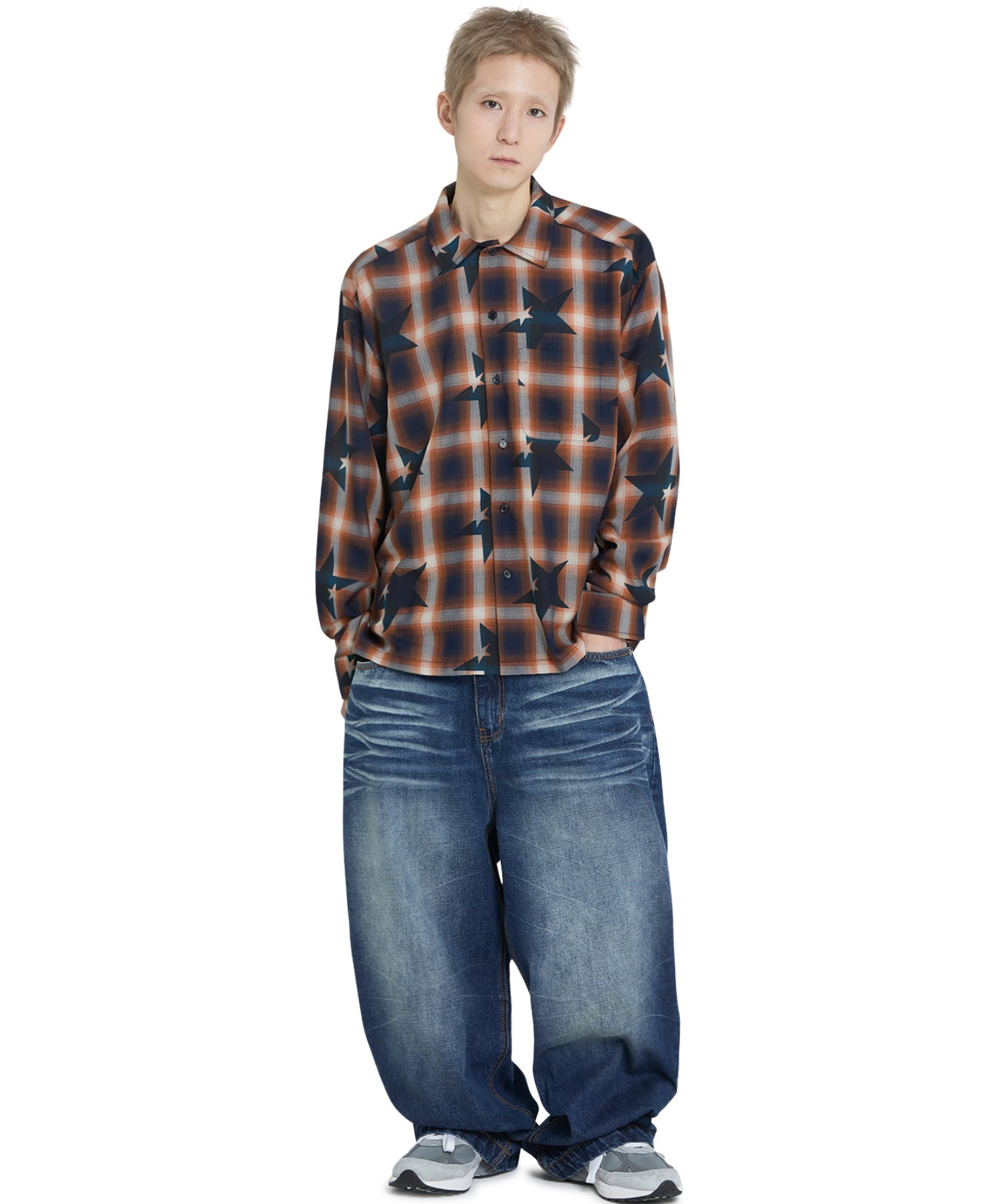 OY/オーワイ』STAR OMBRE CHECK CROPPED SHIRT /チェックシャツ OY│A OY/オーワイ』STAR OMBRE CHECK CROPPED SHIRT /チェックシャツ OY│A