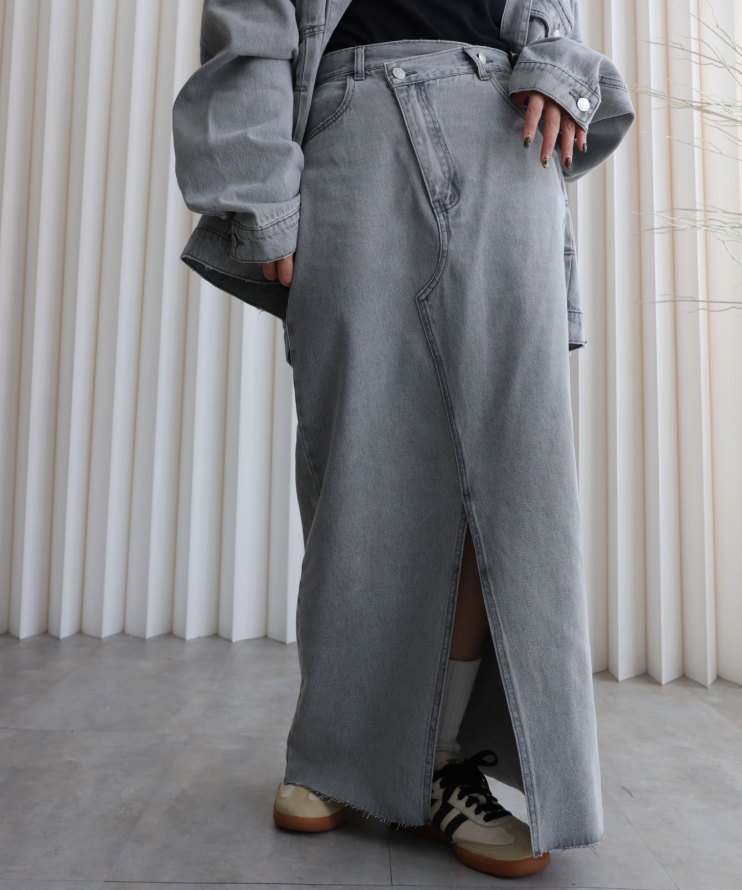 model：155cm. 着用サイズ：Mサイズ