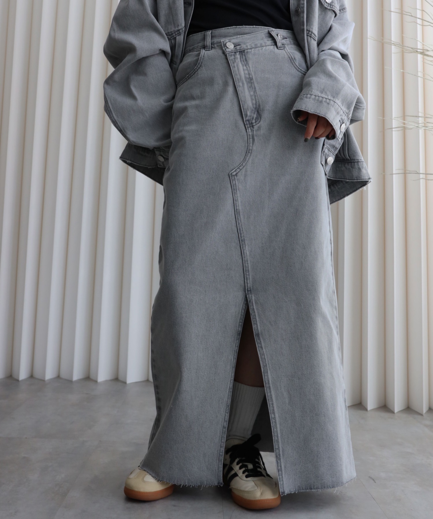 model：155cm. 着用サイズ：Mサイズ