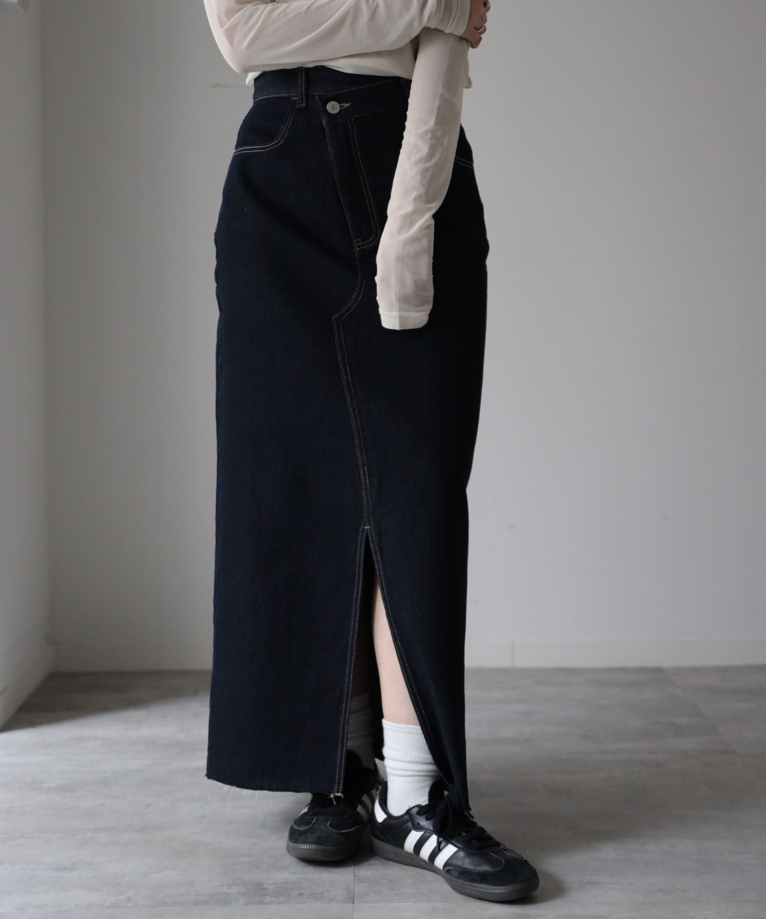 model：164cm. 着用サイズ：Mサイズ