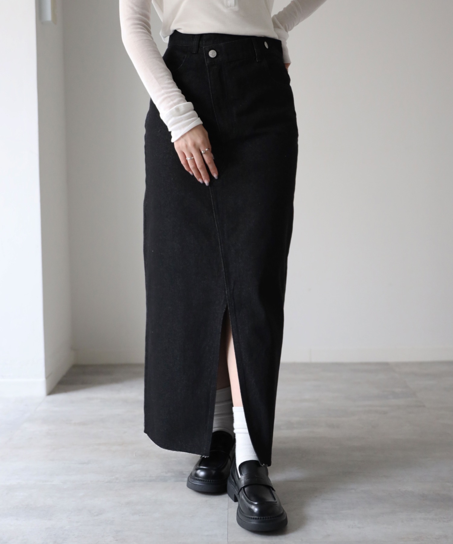 model：164cm. 着用サイズ：Mサイズ