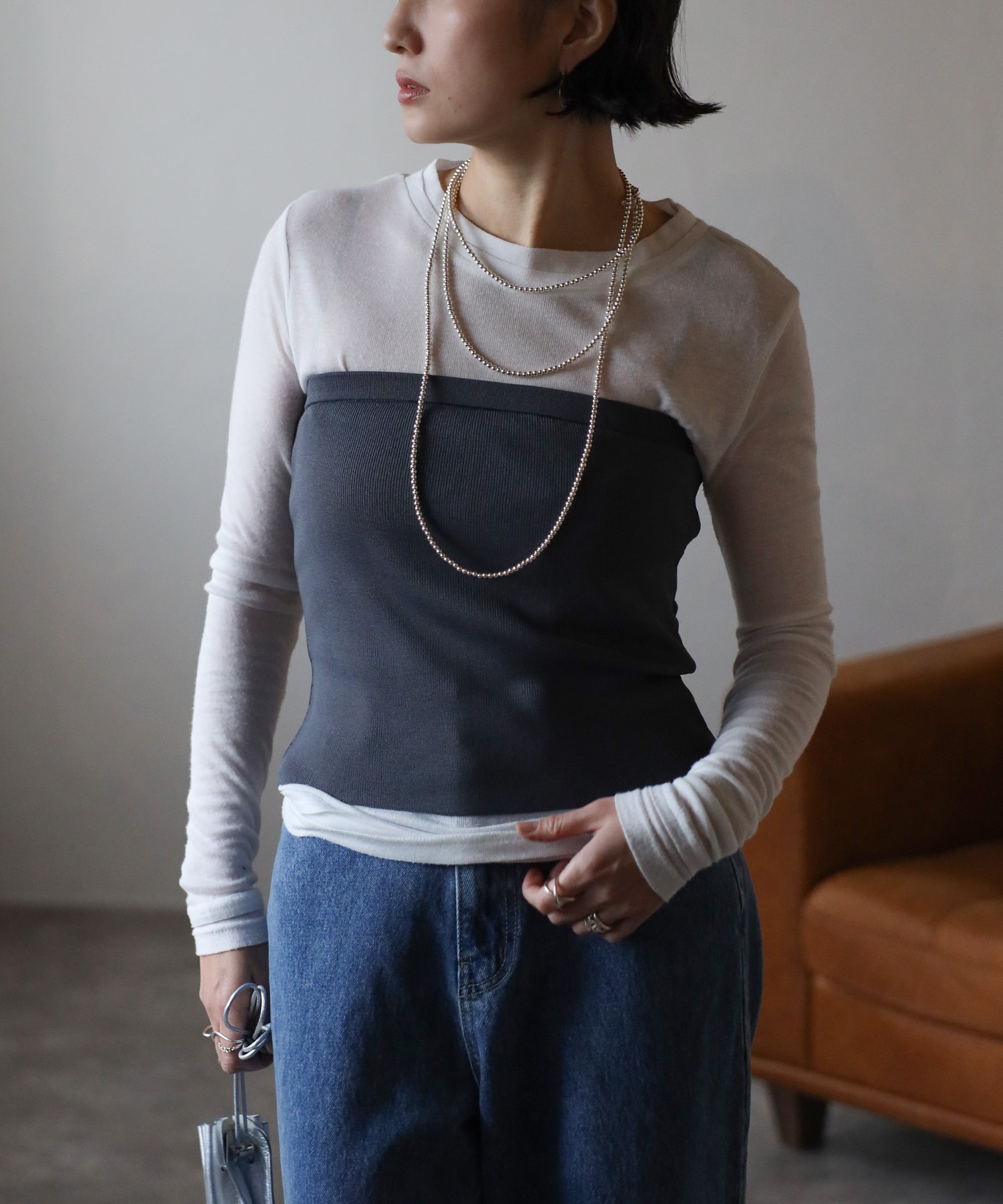 model：H158 着用サイズ：FREE