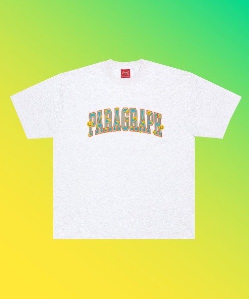 A'GEM/9 × .kom『paragraph/パラグラフ』Paragraph Smile arch t-shirt