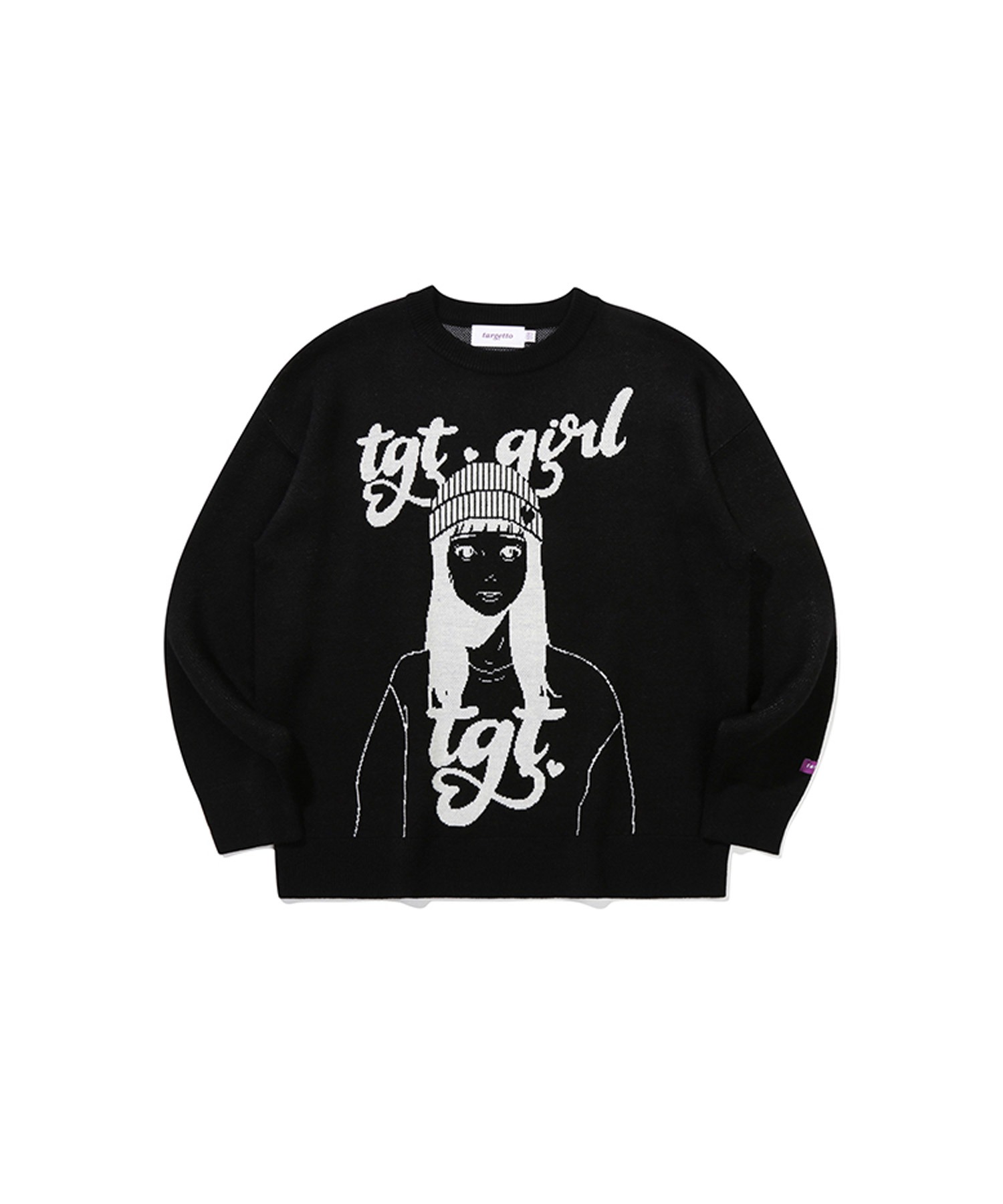 A'GEM/9 × .kom『TARGETTO/ターゲット』TGT GIRL KNIT/ブランドロゴ