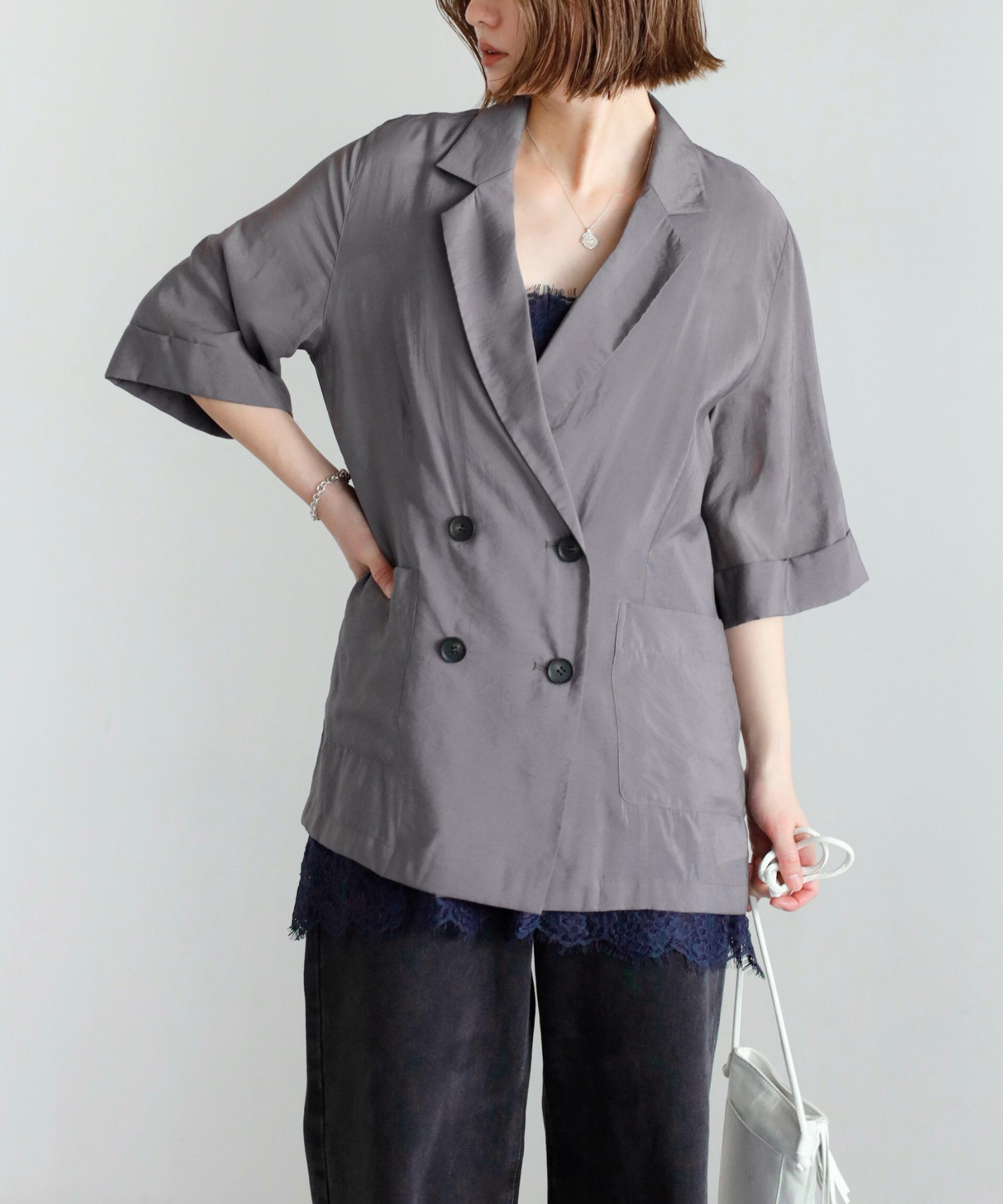model：H158 着用サイズ：FREE