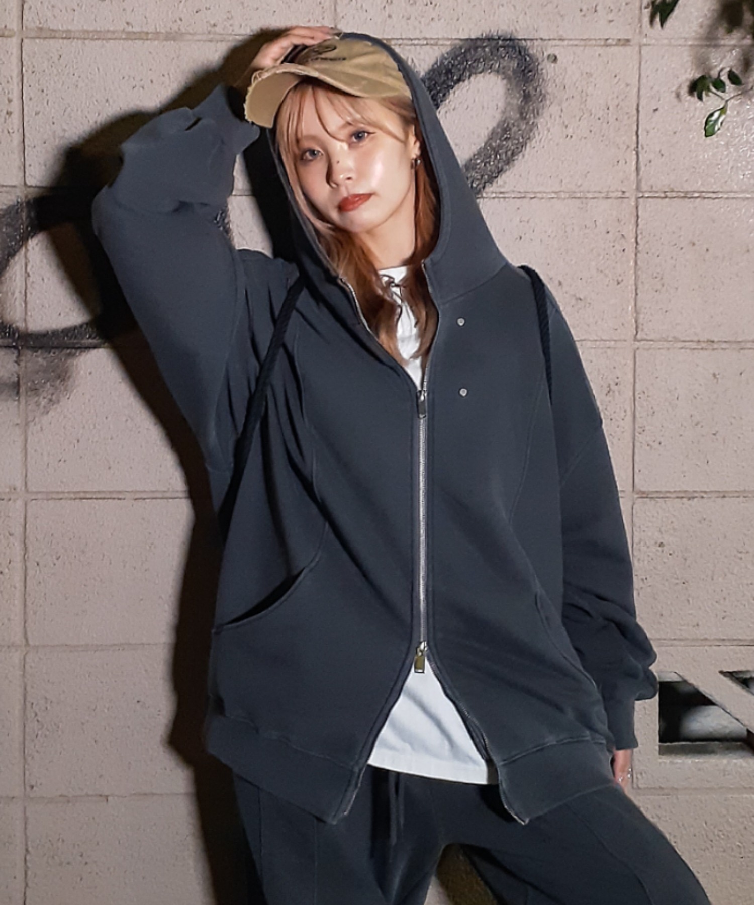 FREAK'S STORE/ビッグシルエット チェック ジップアップ