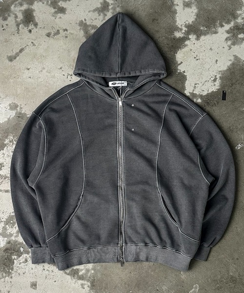 A'GEM/9 パーカー A'GEM/9 × .kom 『A'gem/エージェム』 切り替えZIPパーカー A'gem│A