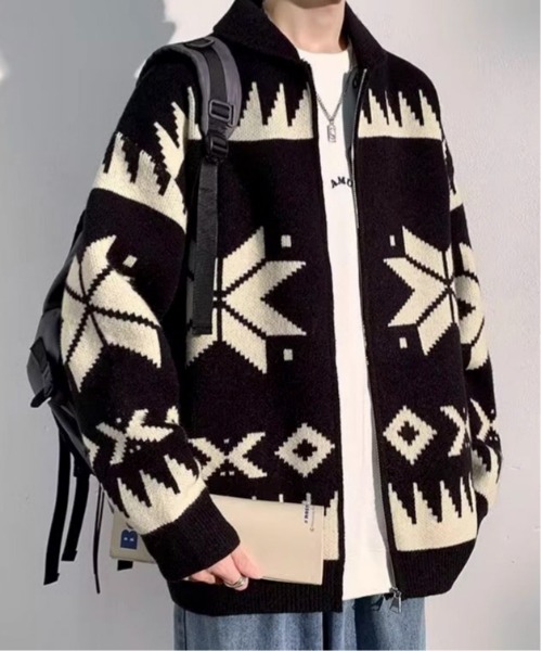 Новая кардиган‑деталь Nordic Norwal neck knit cardigan