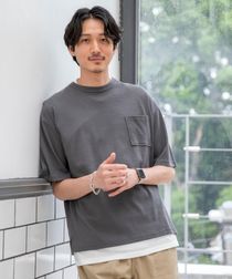 【2セットアイテム】ワッフルリアルレイヤードTシャツ
