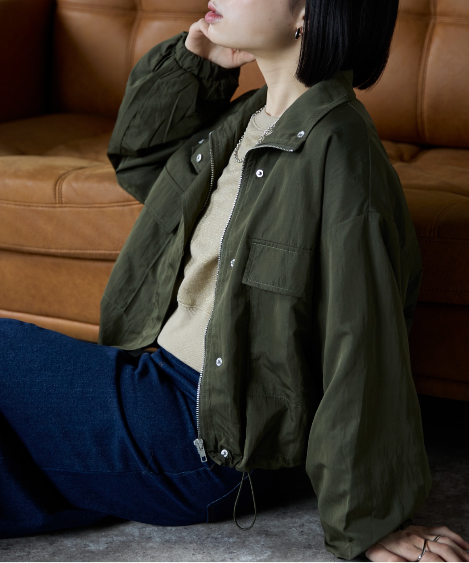 model:158㎝　着用サイズ:FREE