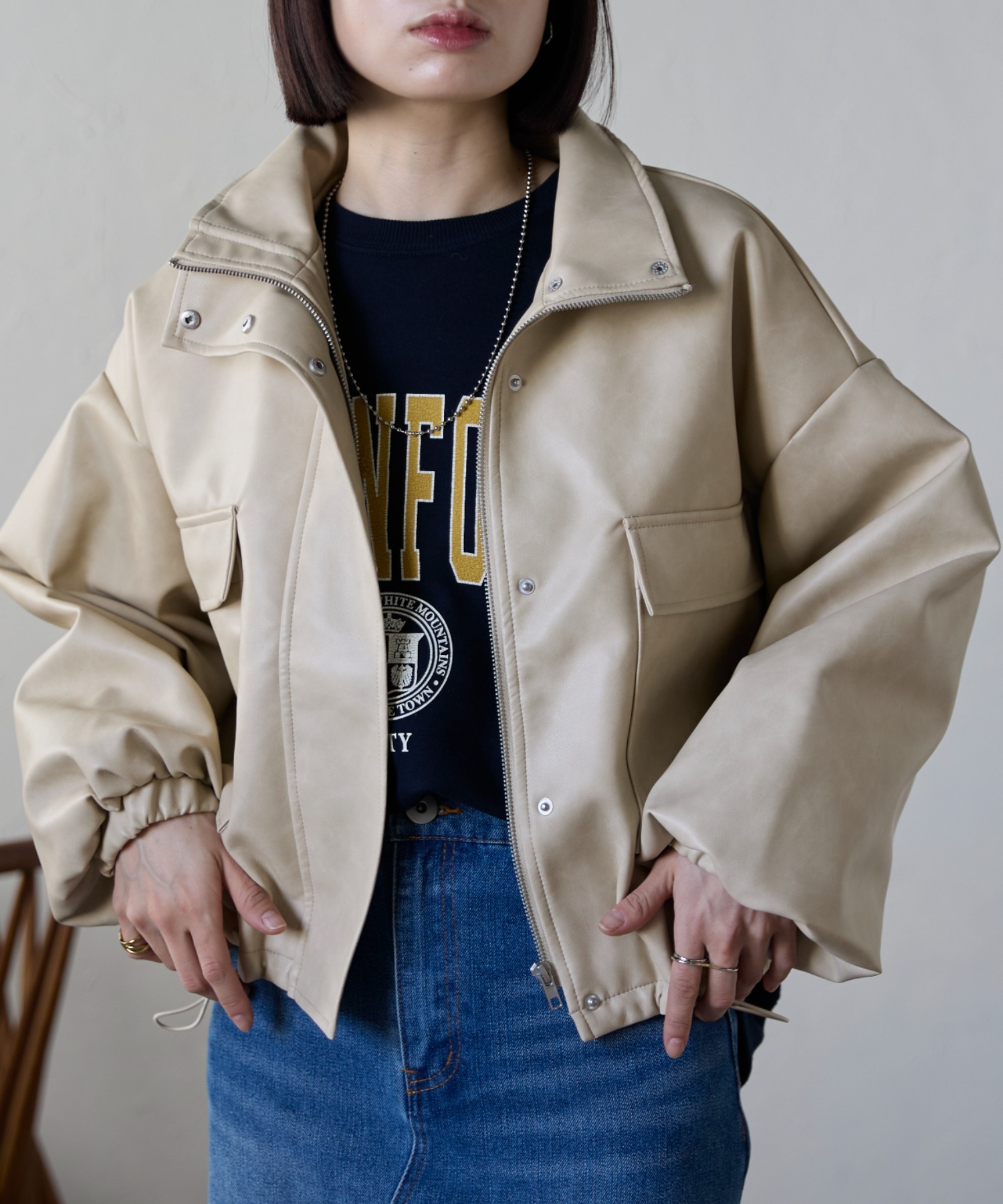 model:158㎝　着用サイズ:FREE