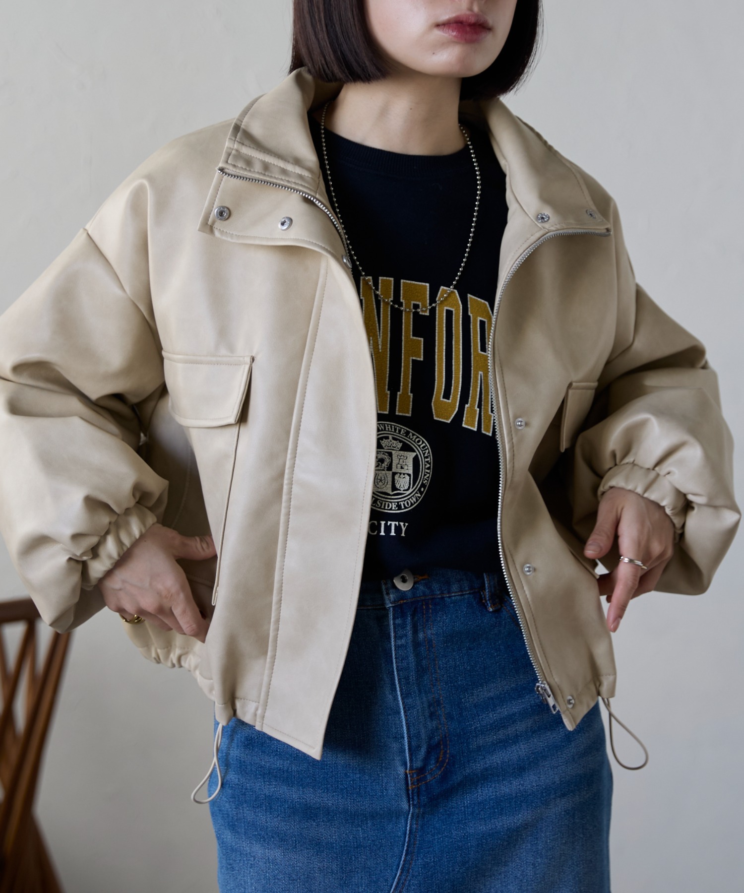 model:158㎝　着用サイズ:FREE