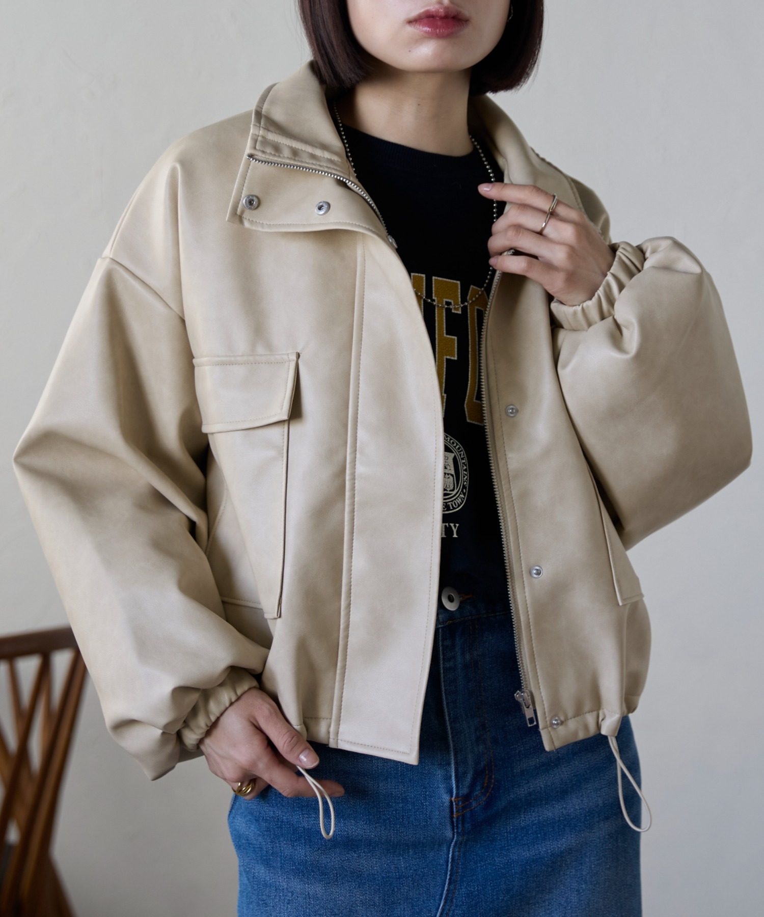 model:158㎝　着用サイズ:FREE
