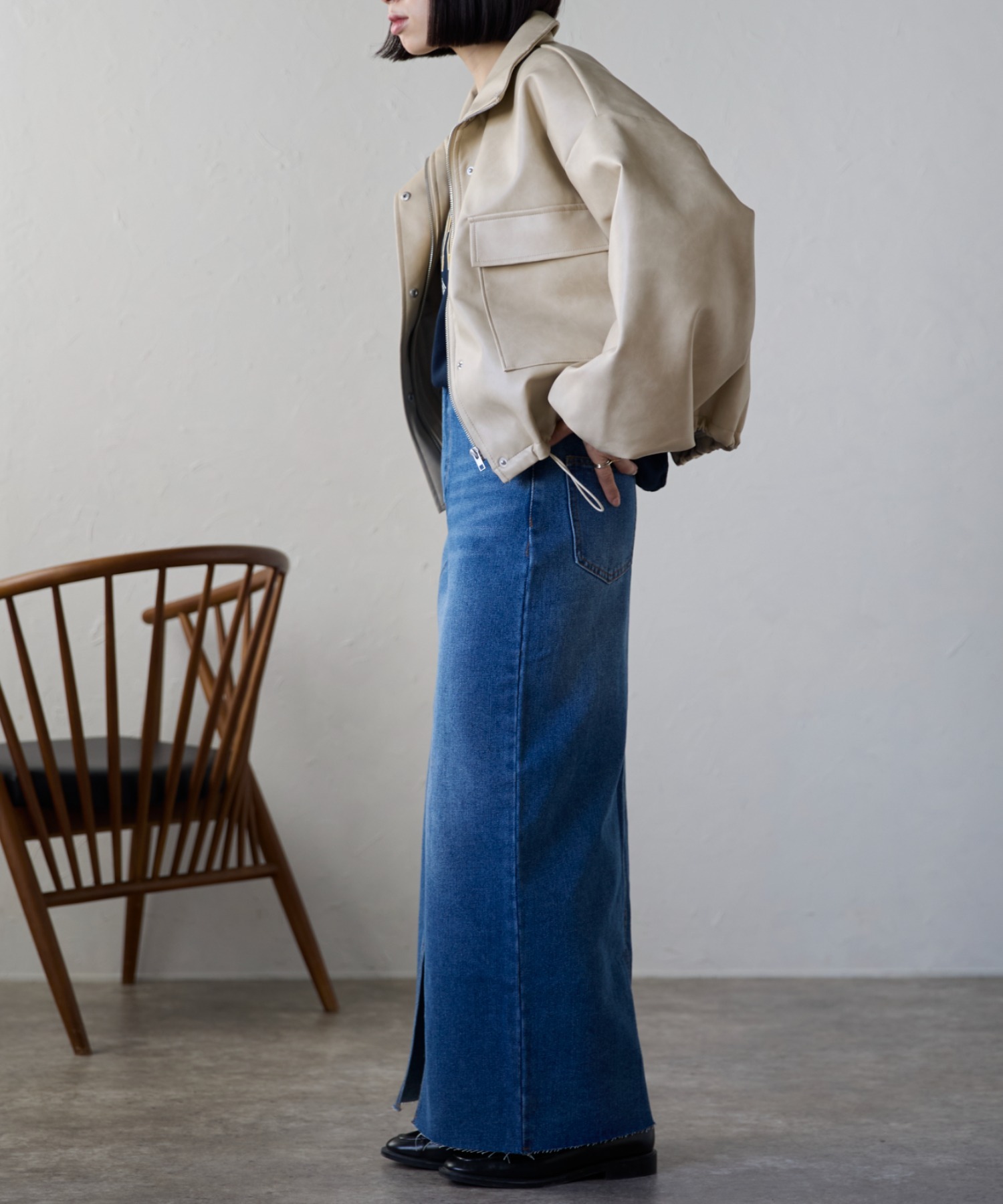 model:158㎝　着用サイズ:FREE