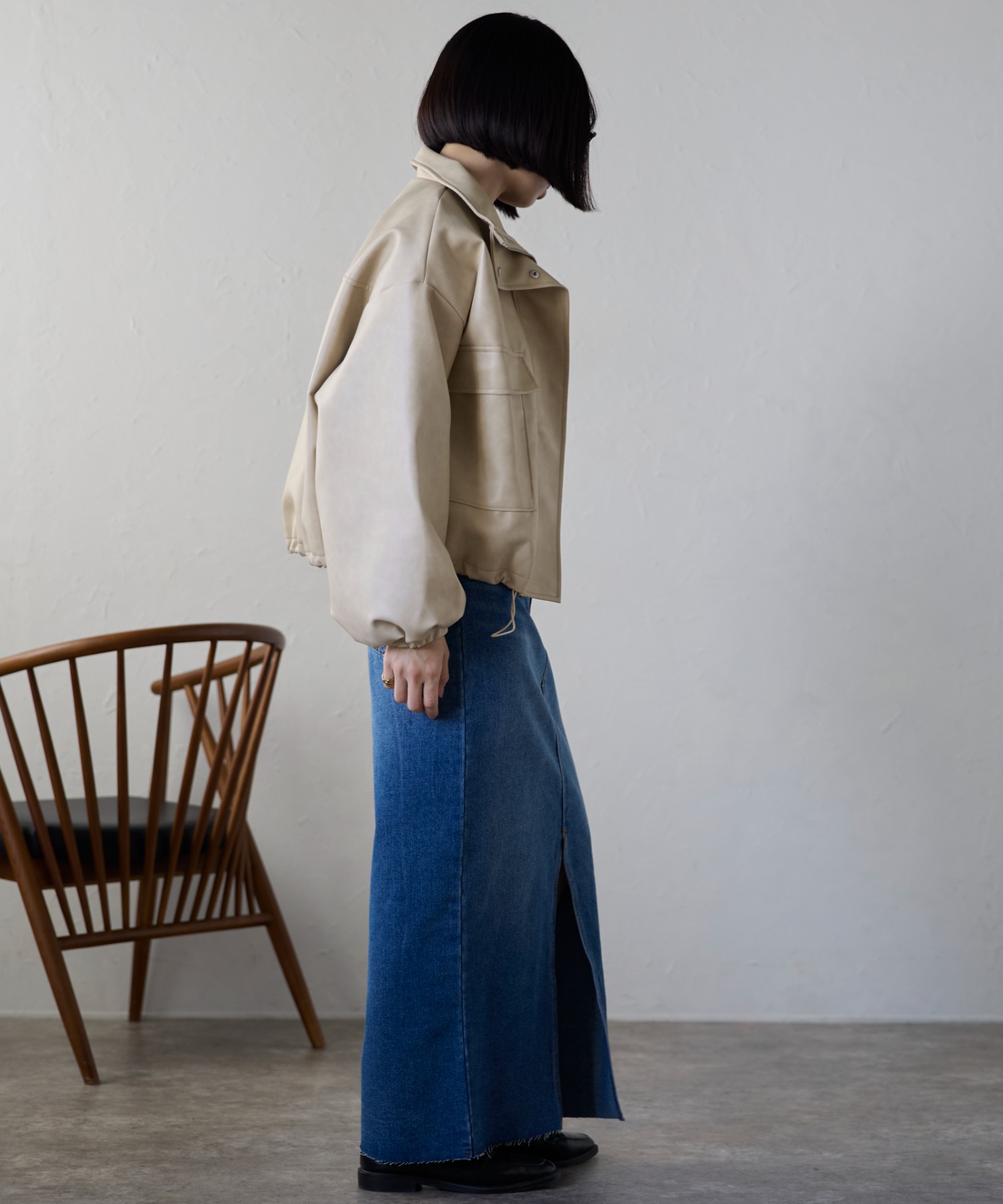 model:158㎝　着用サイズ:FREE