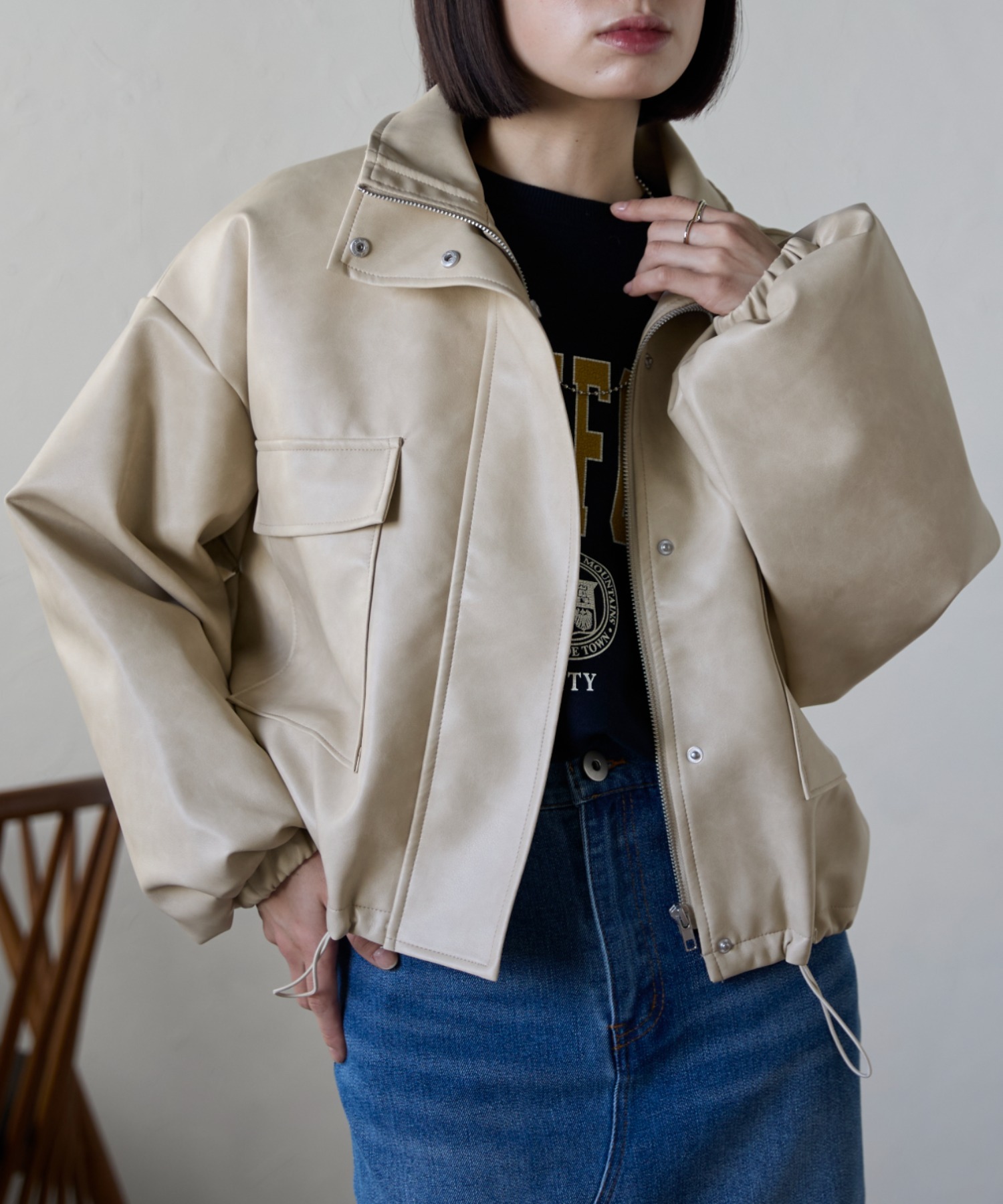 model:158㎝　着用サイズ:FREE