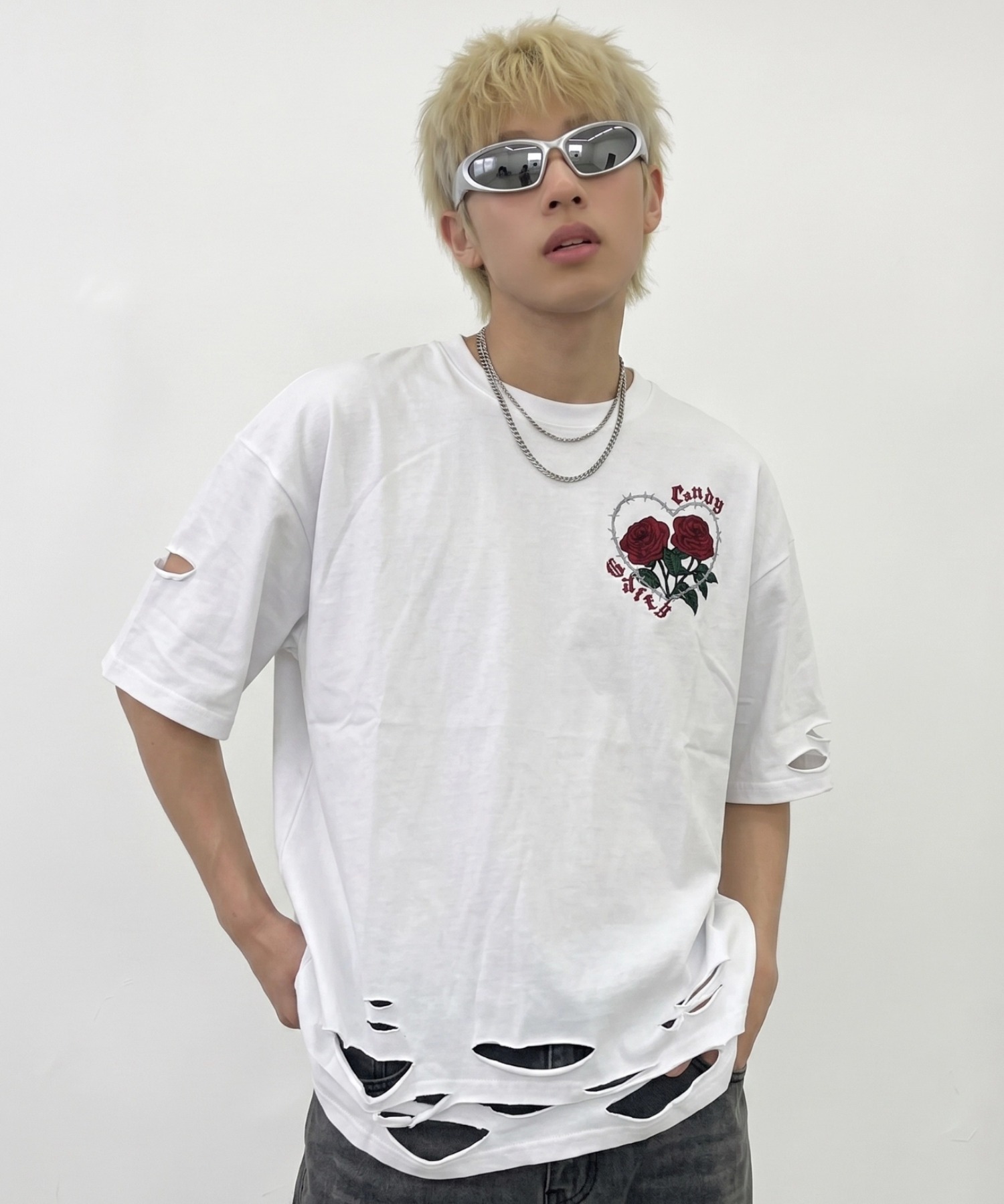 A'GEM/9 × .kom 『GALFY/ガルフィー』 /薔薇ハート Tシャツ セレクト