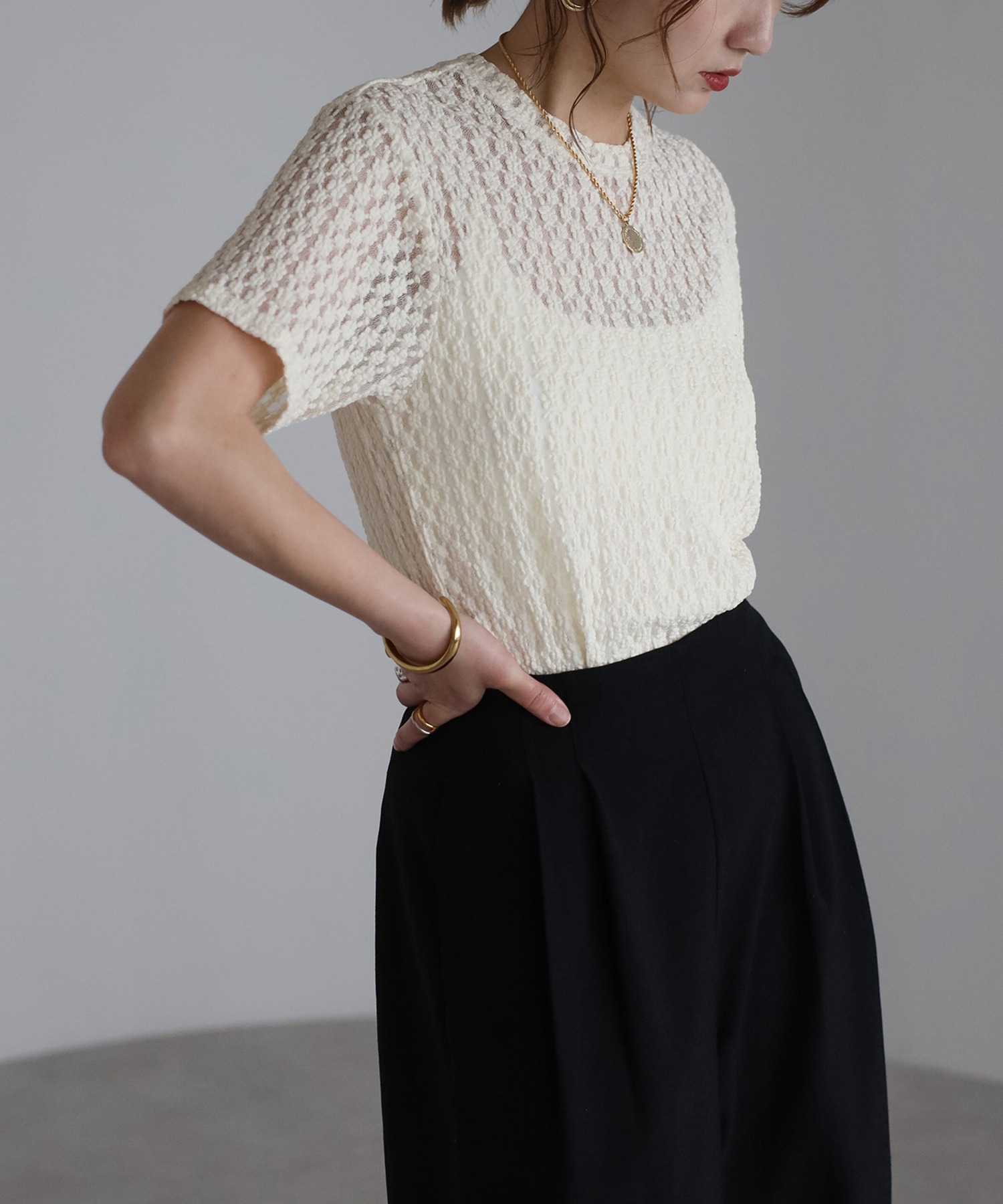 model：H158 着用サイズ：FREE