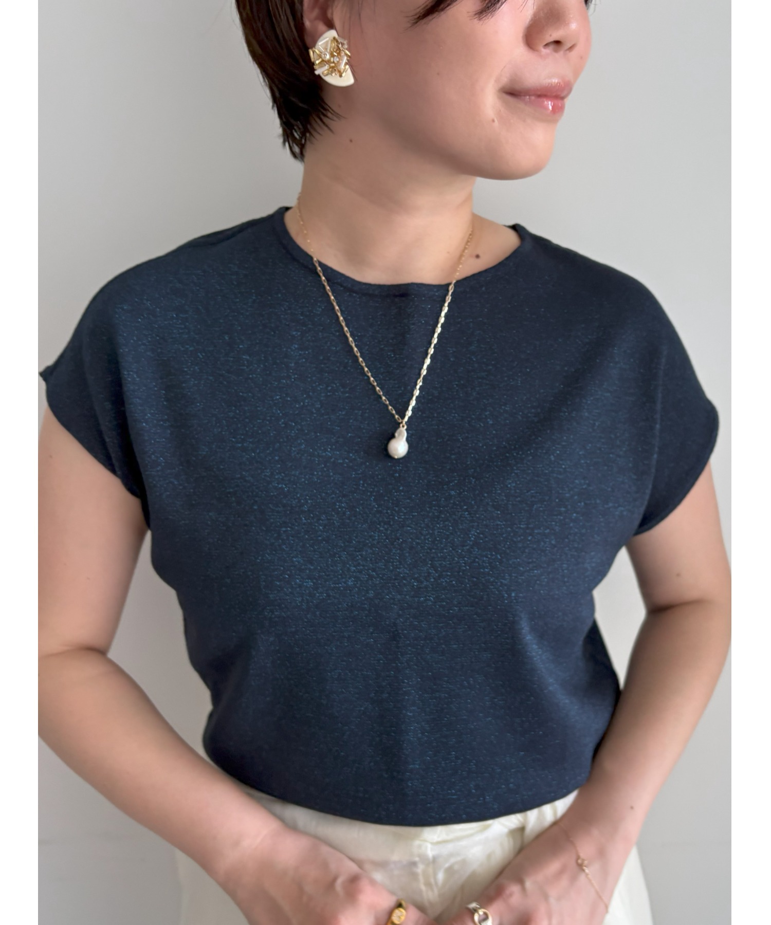 Многофункциональный French Sleeve Rib Knit — многозадачный трикотажный топ