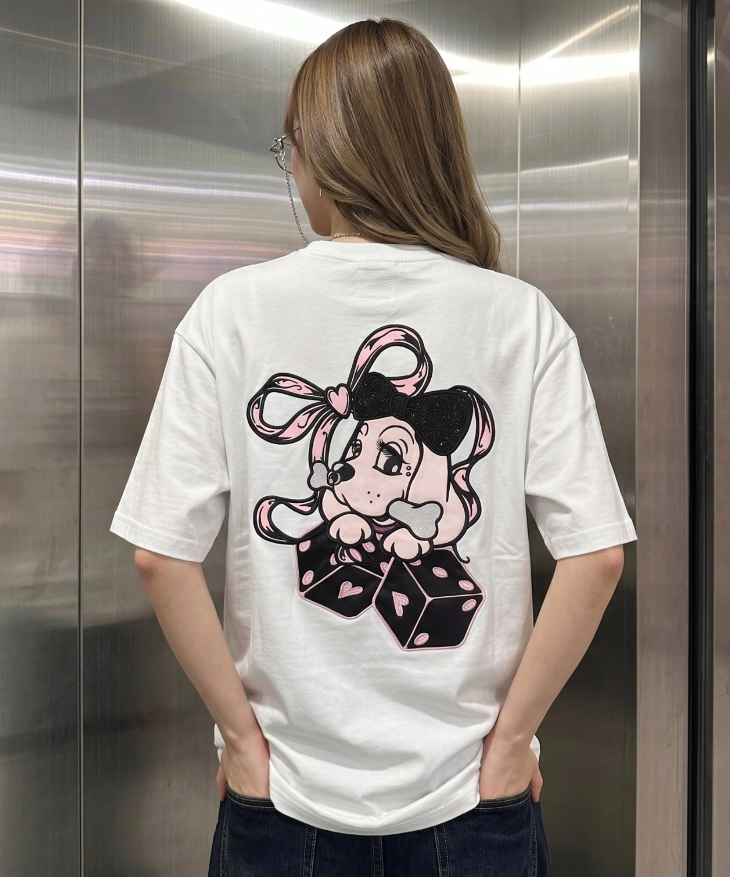 ガルフィー A'GEM/9 × .kom 限定『GALFY/ガルフィー』 リボンダイス Tシャツ