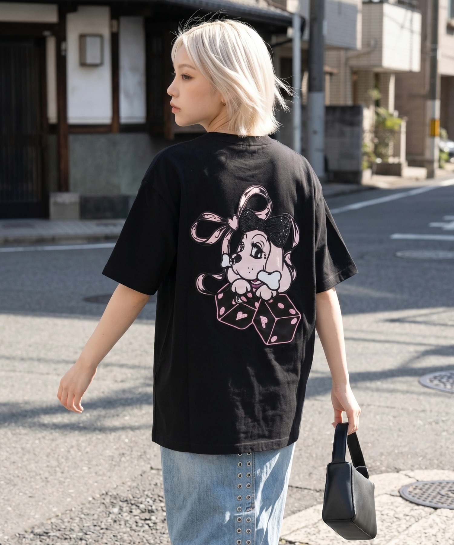 A'GEM/9 × .kom 限定『GALFY/ガルフィー』 リボンダイス Tシャツ