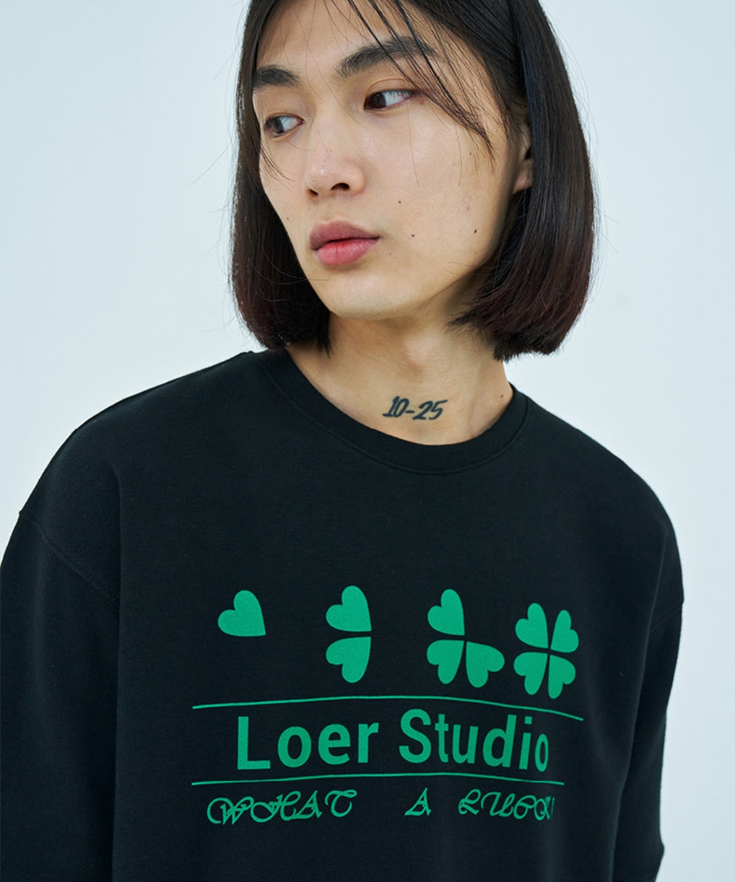 『LOER STUDIO/ロアスタジオ』RIP LOGO T/ロゴプリント半袖Tシャツ