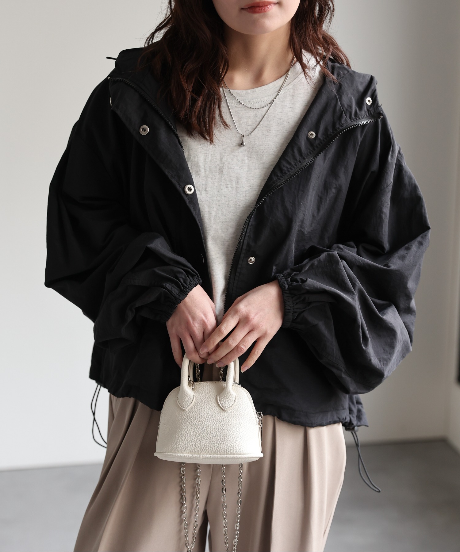 model：156cm 着用サイズ：FREE