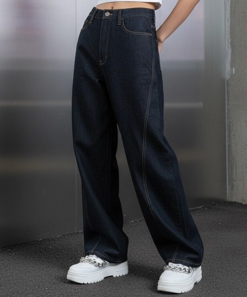 A'GEM/9 × .kom 『A'gem/エージェム』Super Wide Denim Pants/スーパー