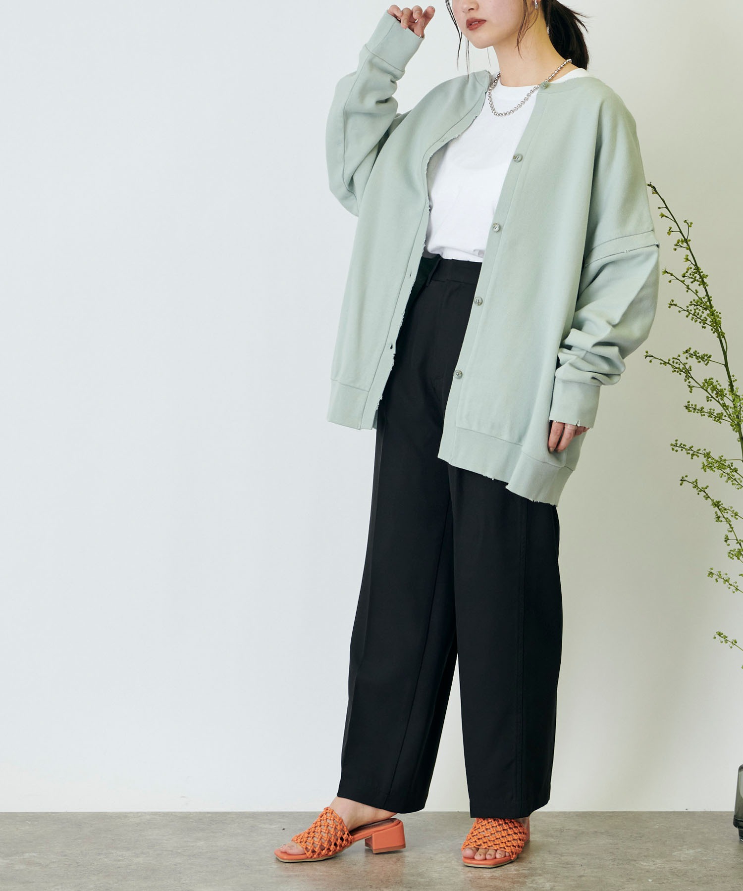 ふく　パンツ2点セット セール】【SETUP7】Two Tuck Wide Pant ツータックワイドパンツ