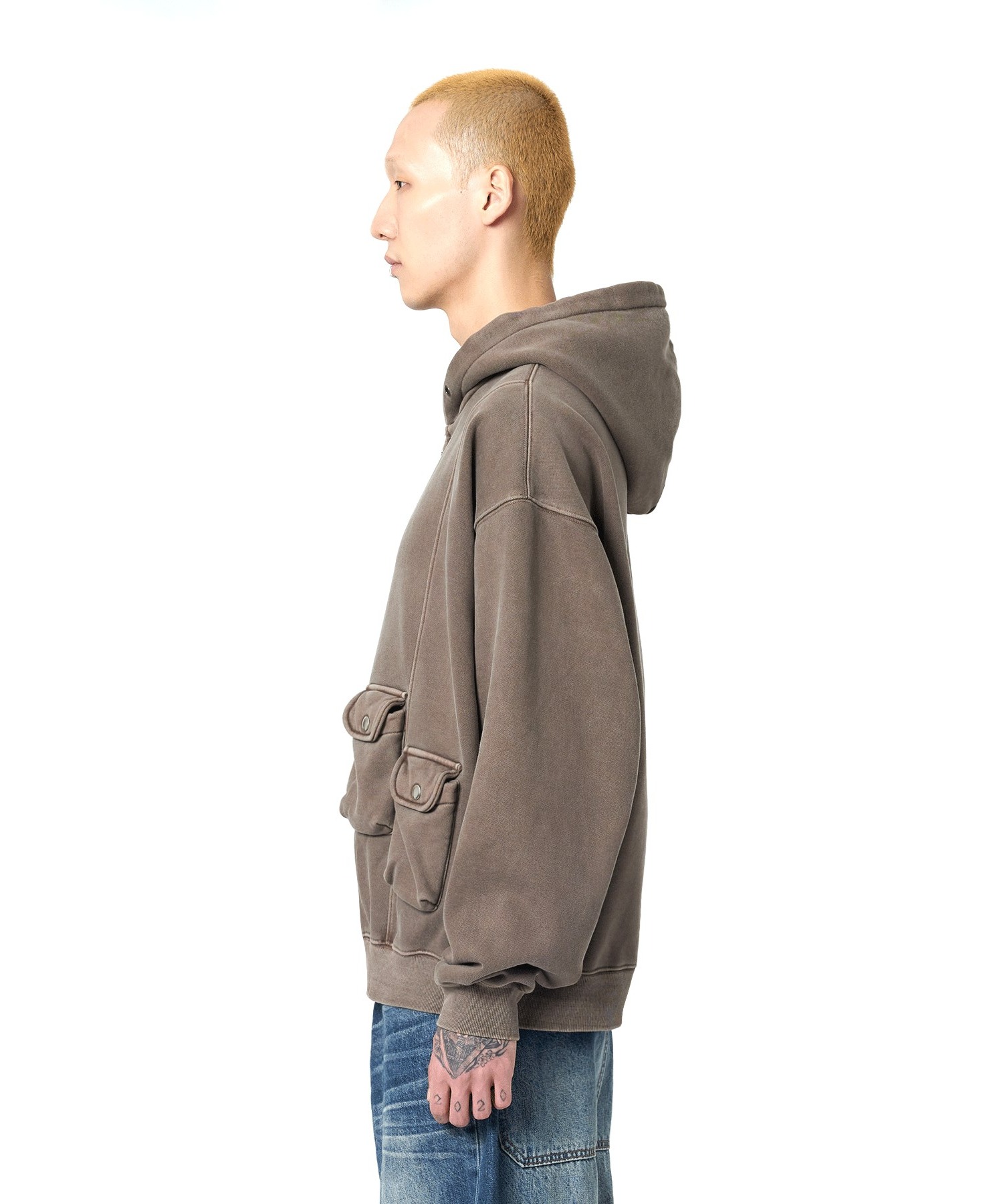 OY/オーワイ』PIGMENT 4 POCKET HOODIE ZIP UP/ピグメント ジップ