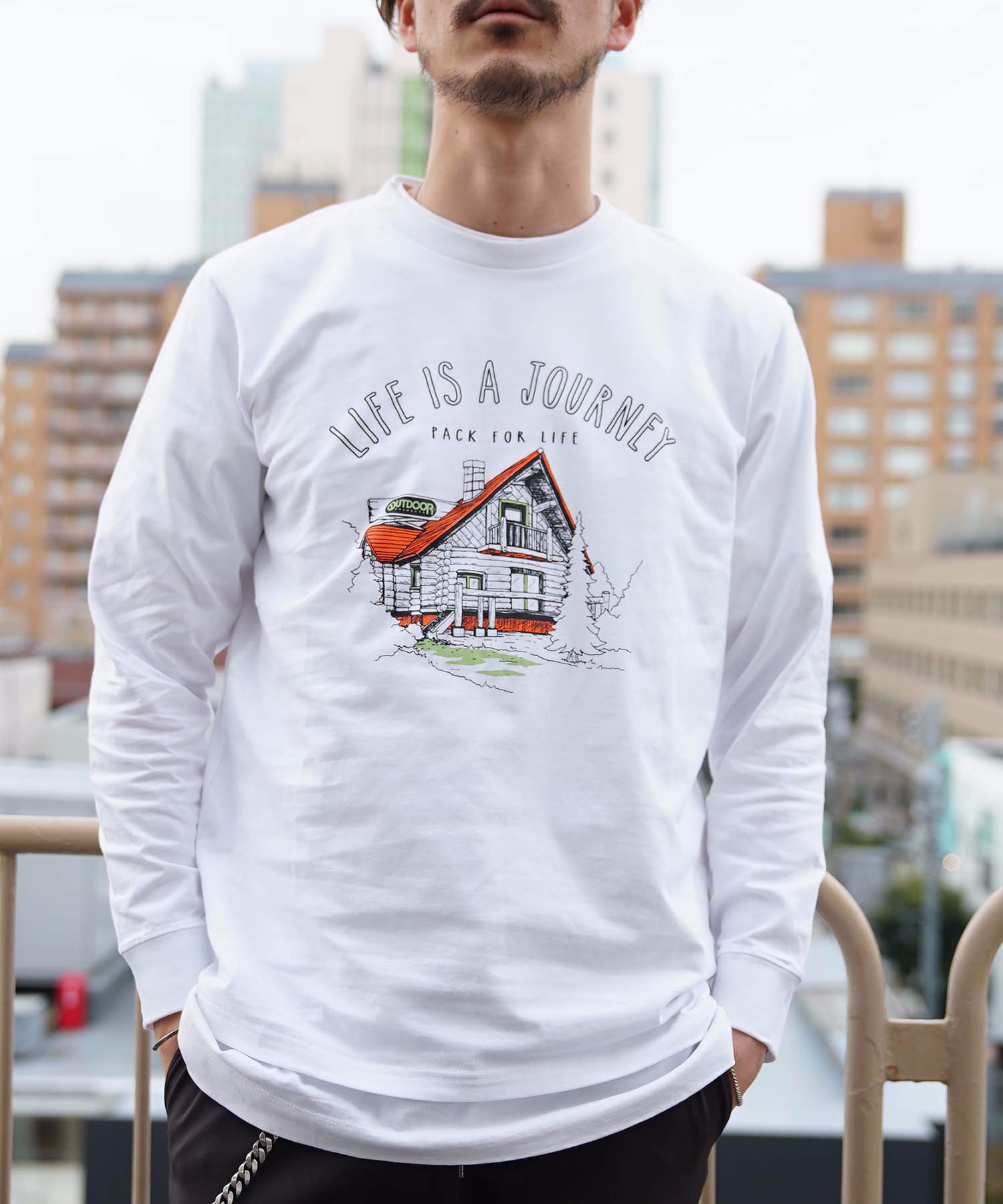 カジュアルグラフィック ユニセックスデザイン プリントロングtシャツカットソー Outdoor Products Apparel アウトドアプロダクツ Outdoor Products 公式通販サイト