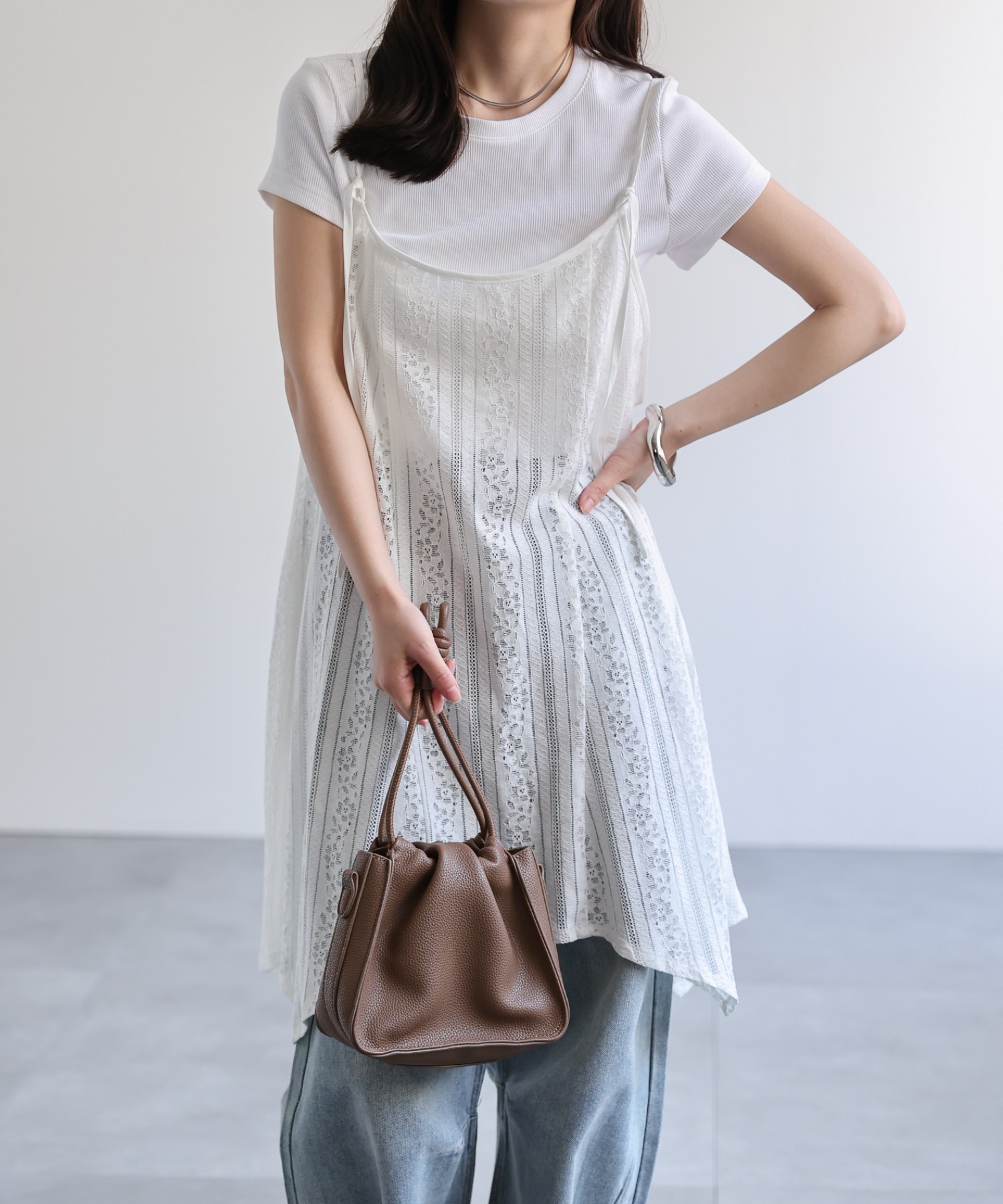 model：156cm 着用サイズ：FREE