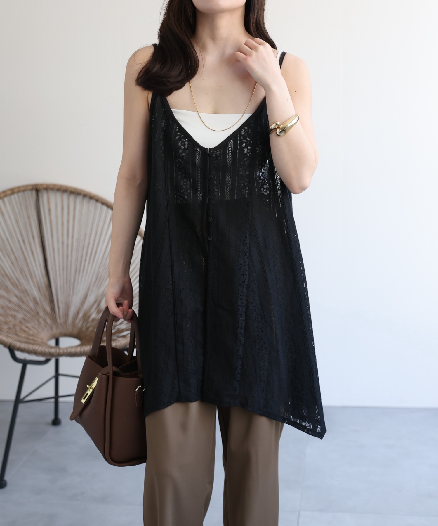 model：156cm 着用サイズ：FREE