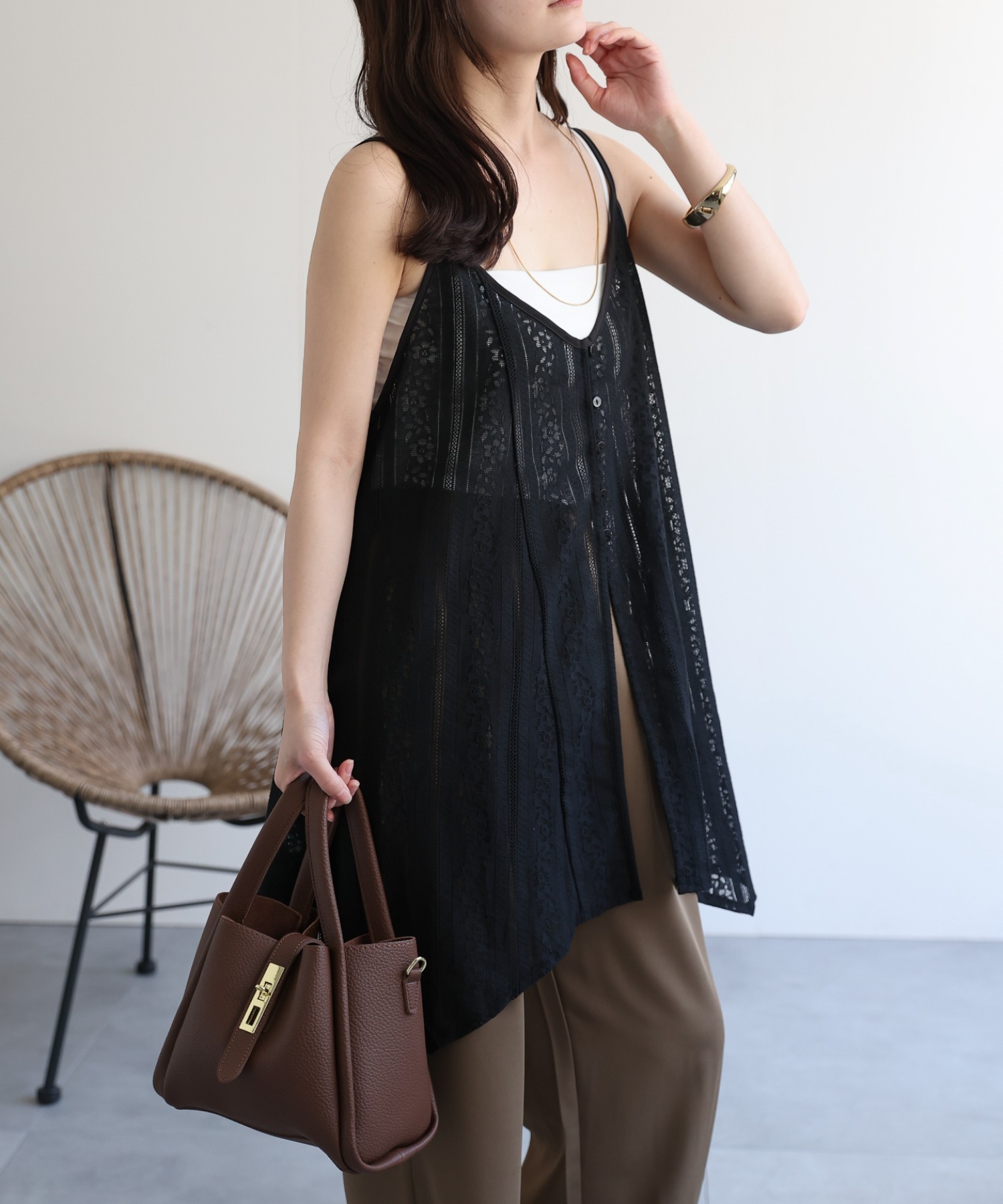 model：156cm 着用サイズ：FREE