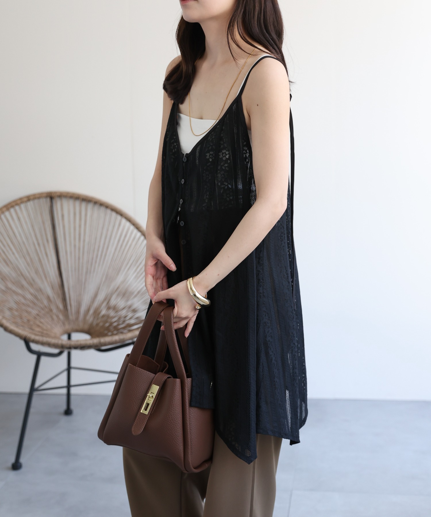 model：156cm 着用サイズ：FREE