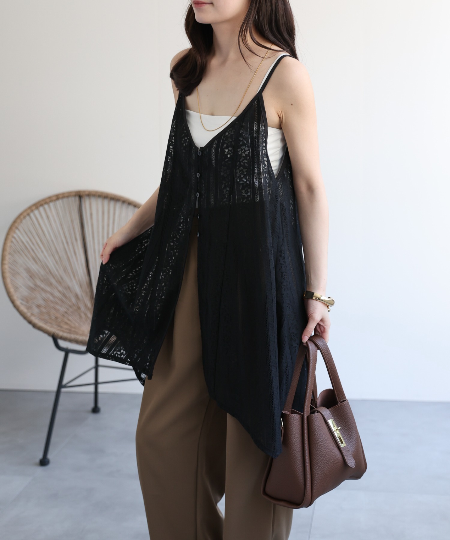 model：156cm 着用サイズ：FREE