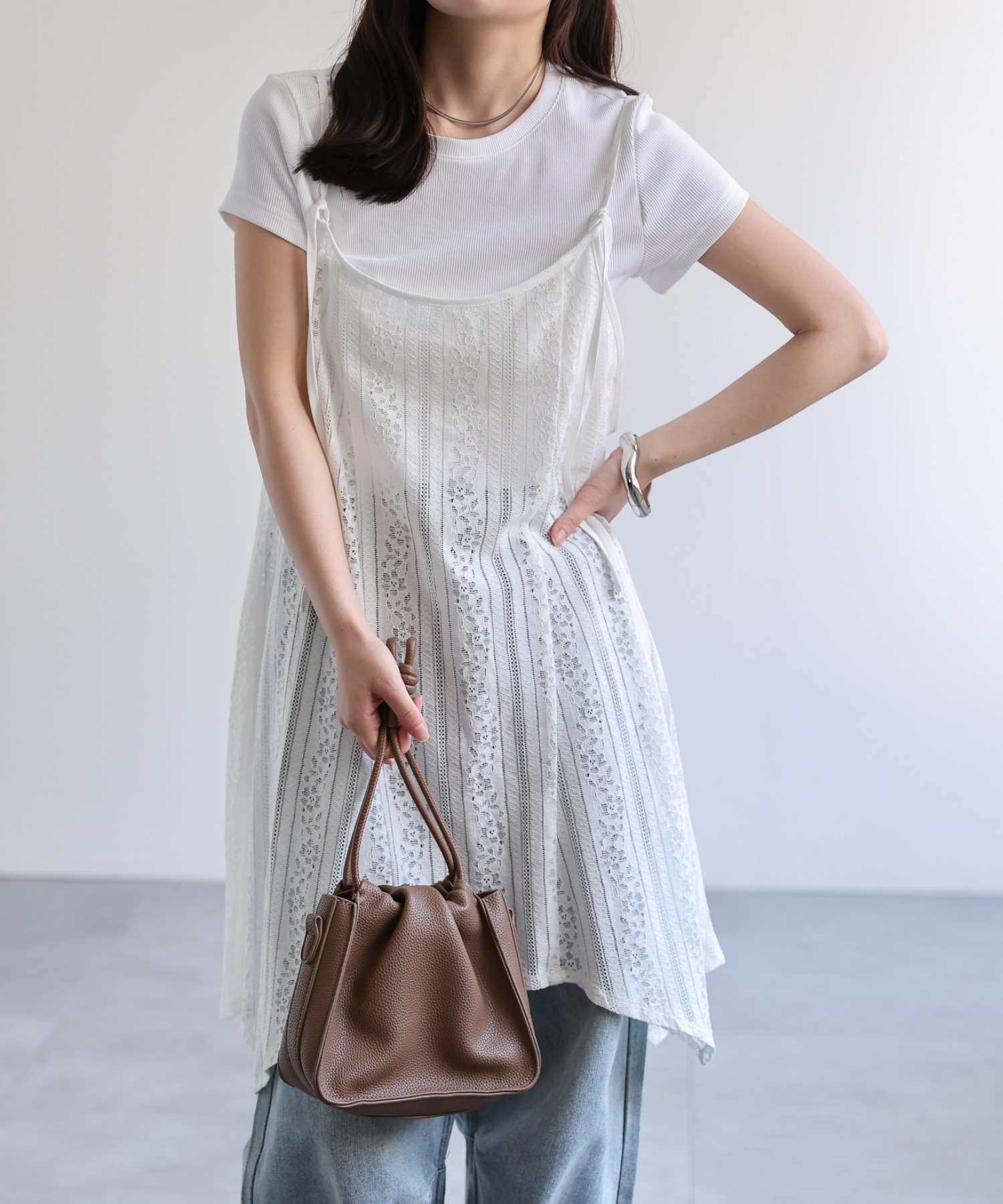 model：156cm 着用サイズ：FREE