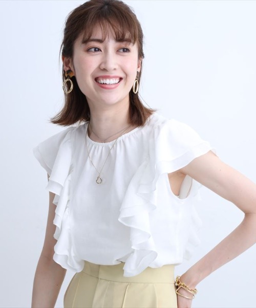 ラッフルフリルブラウス Reshad Edu Af