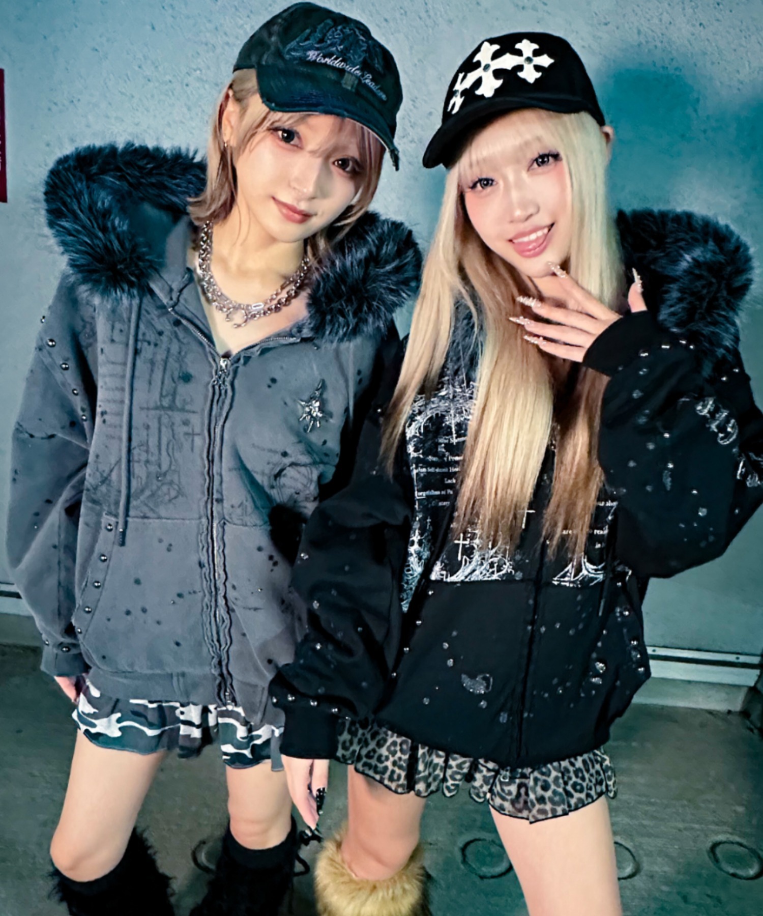 A'GEM/9 × .kom 『A'GEM/9/エージェムナイン』ファー付きラメ飛ばし