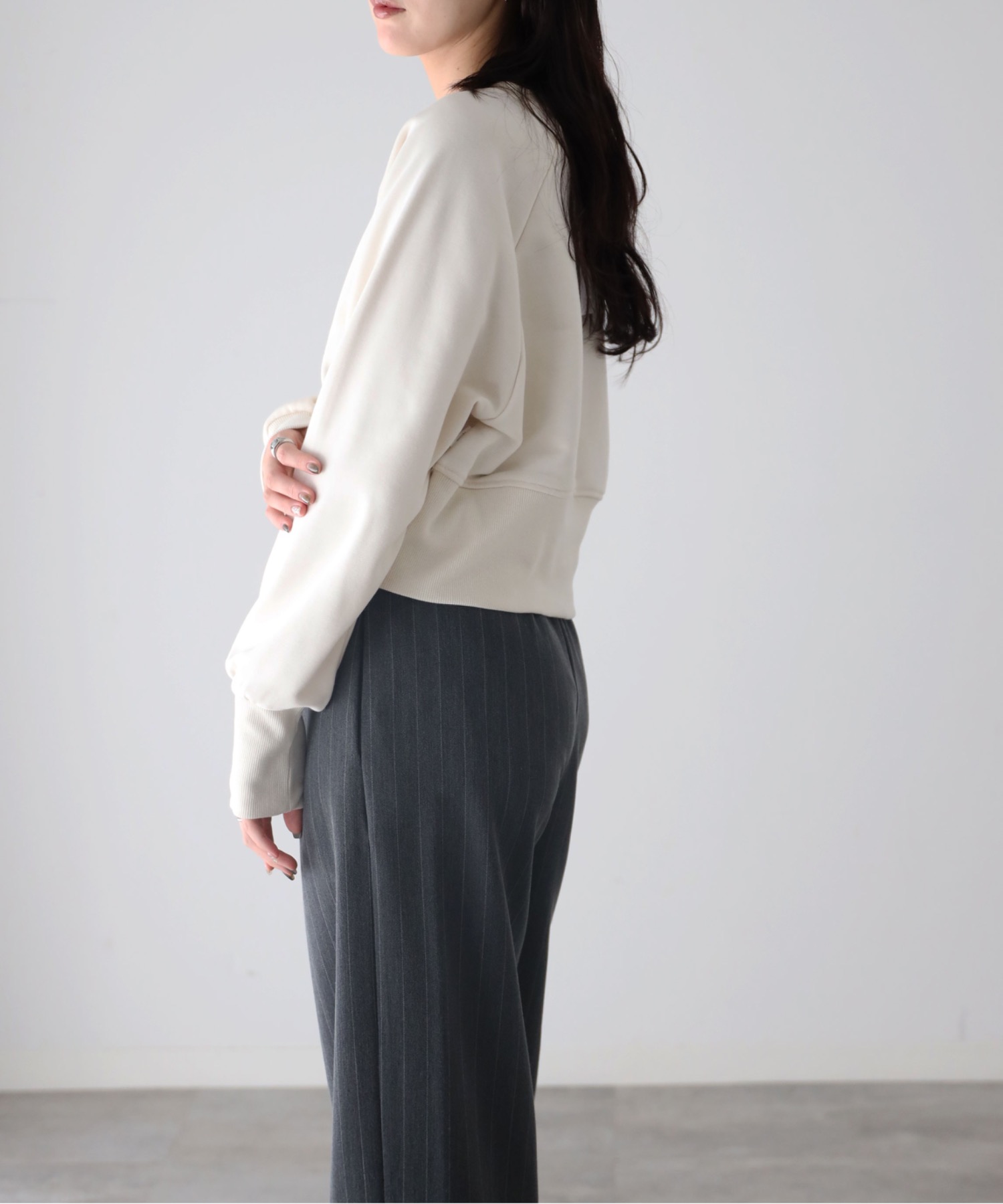 model：164cm. 着用サイズ：FREE