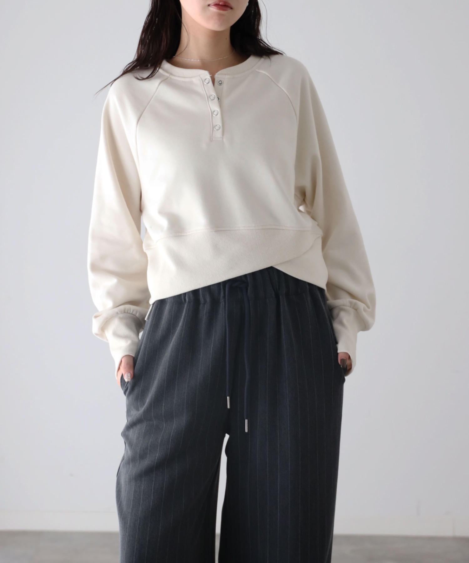 model：164cm. 着用サイズ：FREE