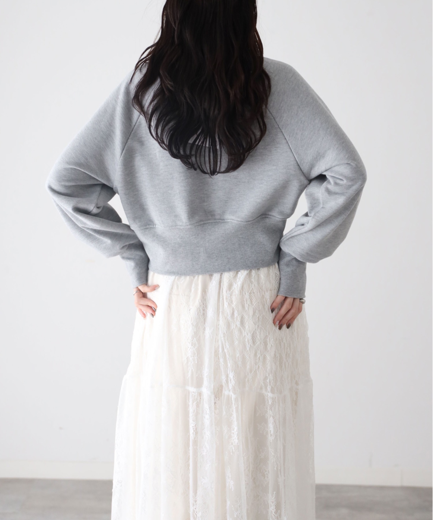 model：164cm. 着用サイズ：FREE