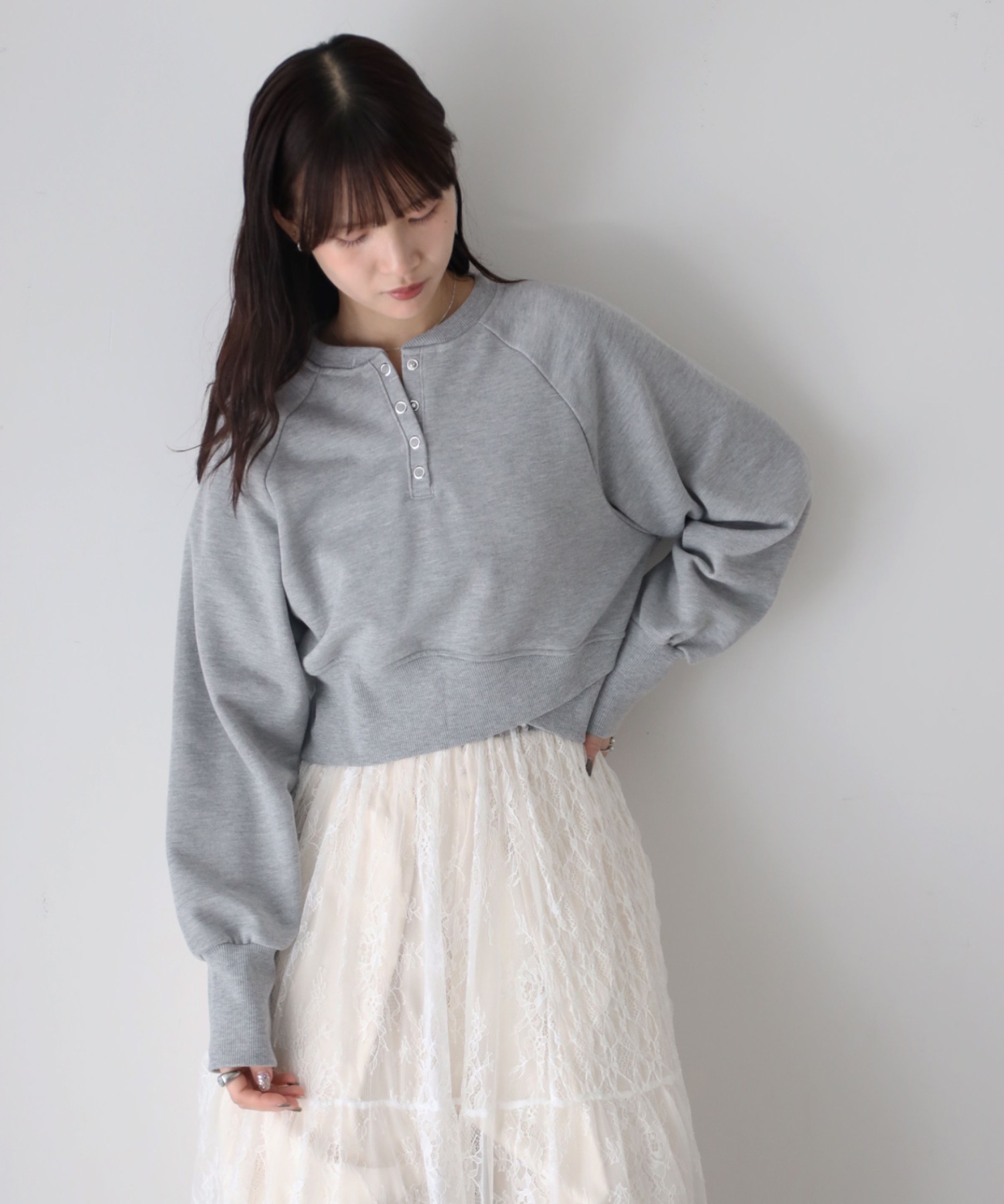 model：164cm. 着用サイズ：FREE