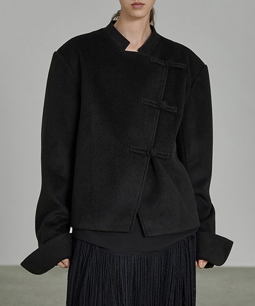 【UNSPOKEN】Chinese detail woolen short coat UD21W052