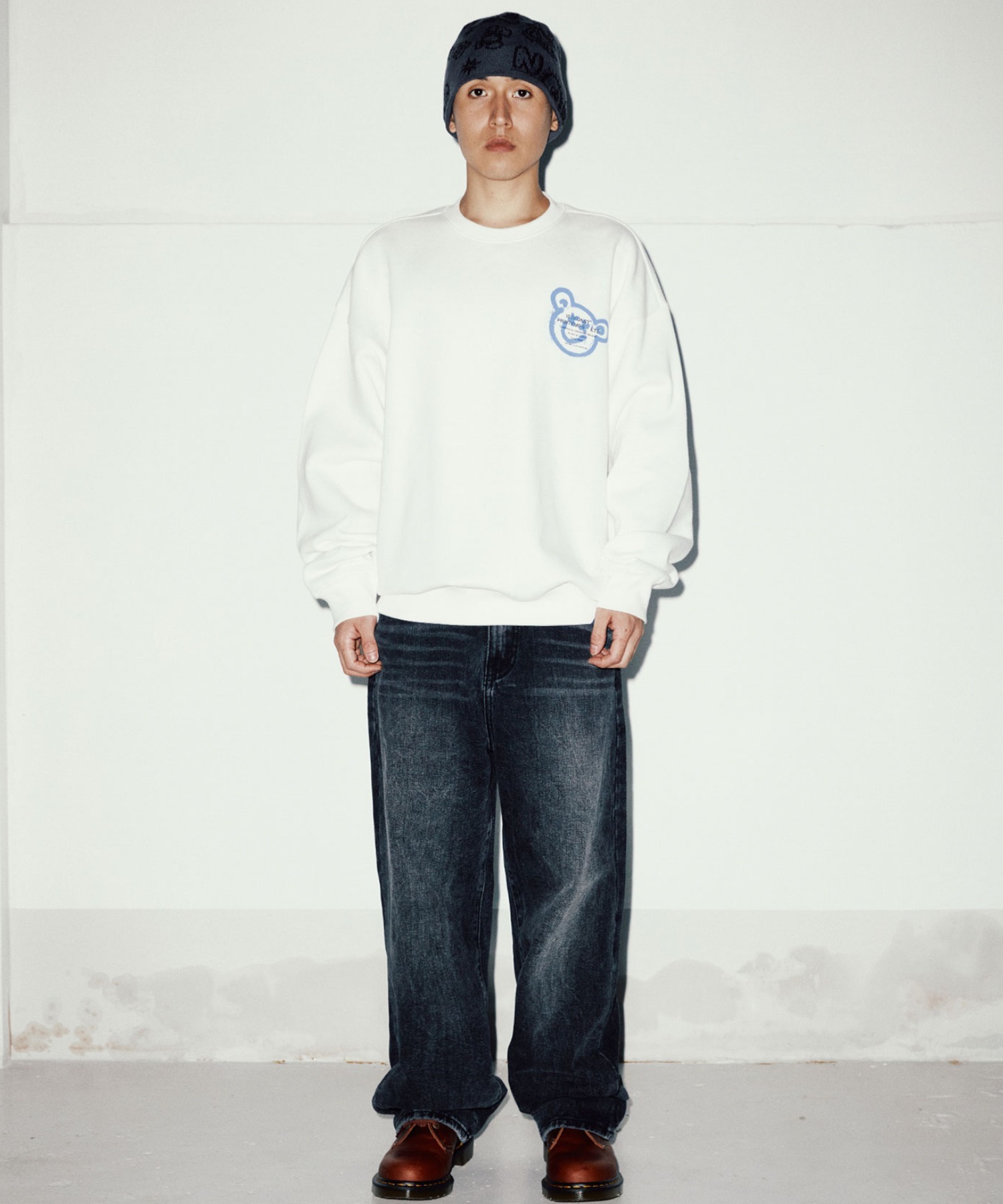 A'GEM/9 × .kom『ISTKUNST/イストクンスト』BEAR&SMILEY SWEATSHIRTS