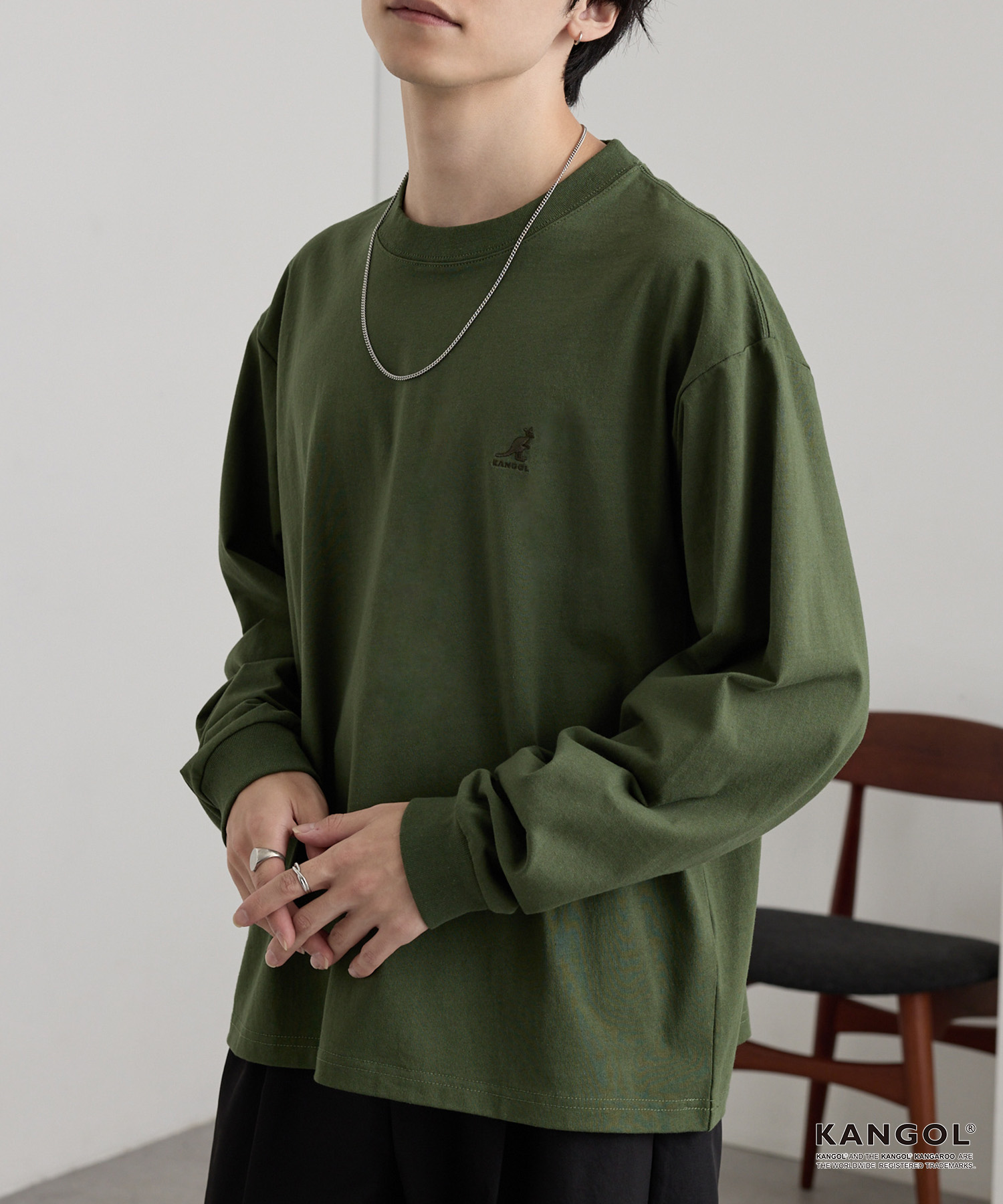 KANGOL/カンゴール 別注 ワンポイントロゴ刺繍 ルーズシルエット