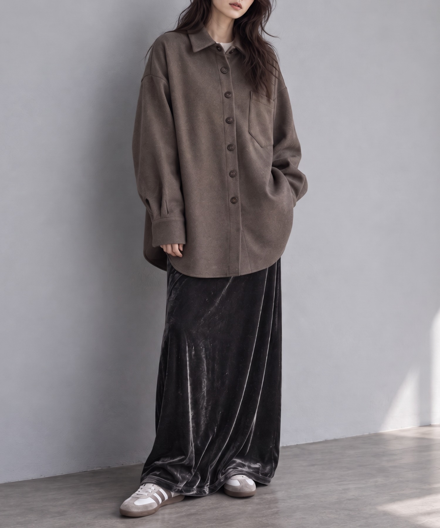 モデル身長：158cm
着用サイズ：FREE
