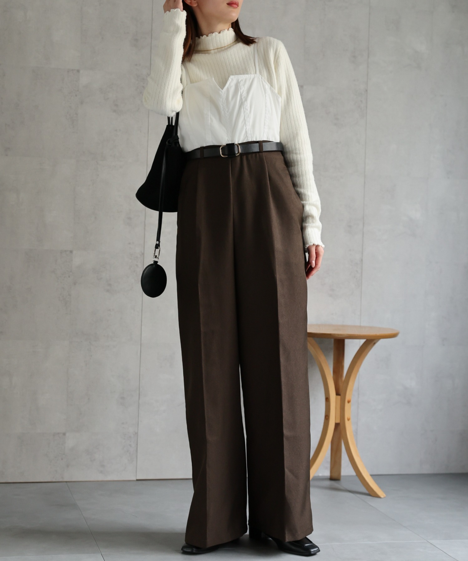 model：162㎝. 着用サイズ：F