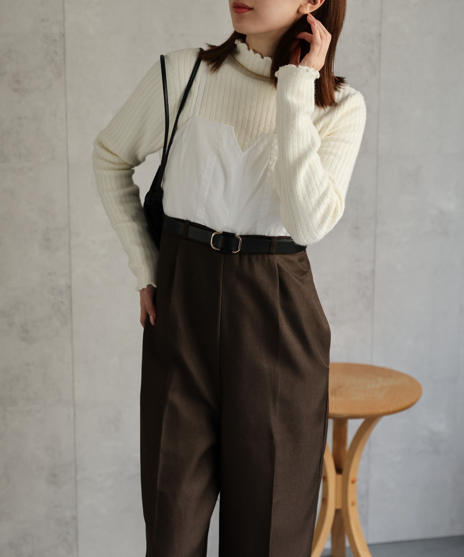 model：162㎝. 着用サイズ：F